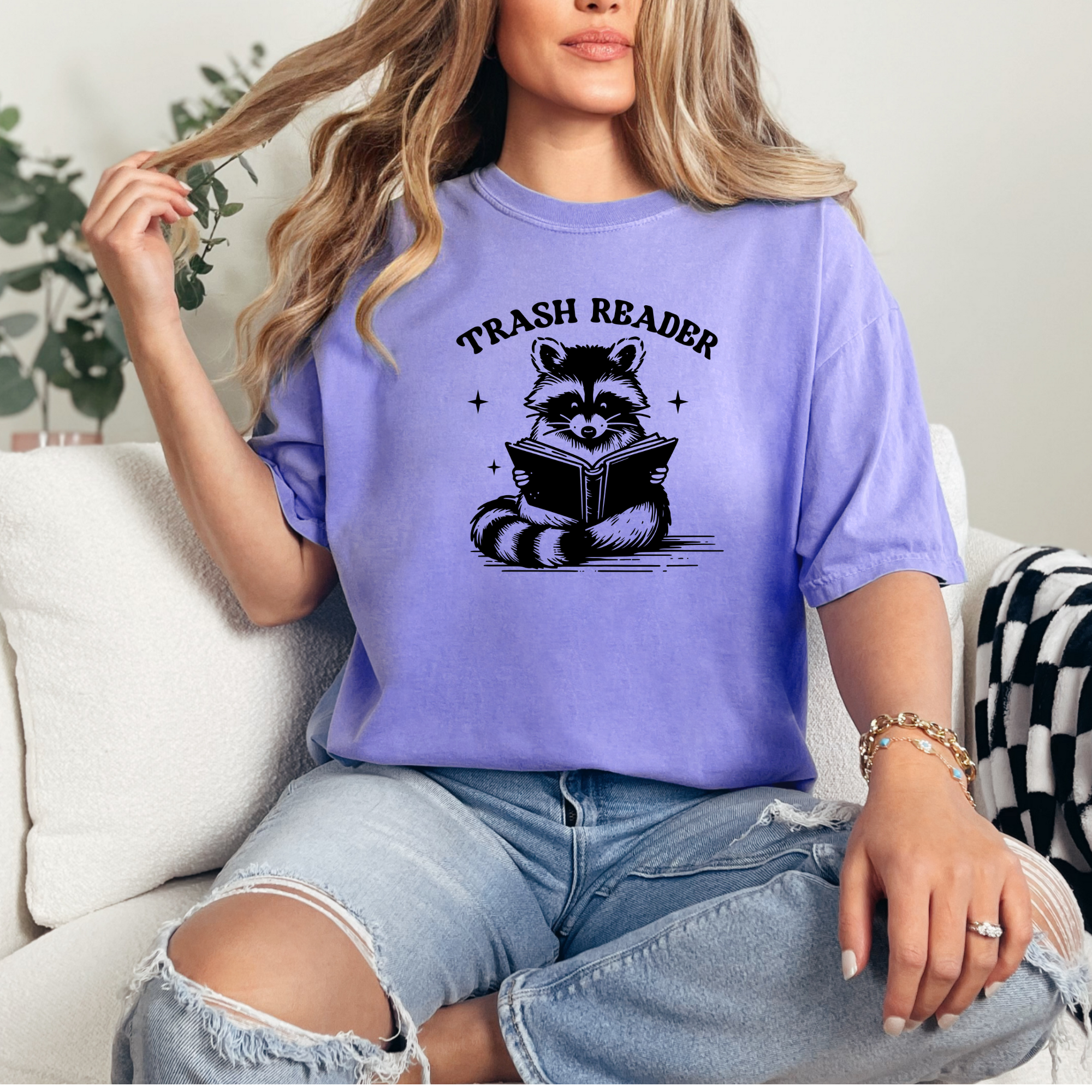 Trash reader raccoon tshirt | Bookish Shirt