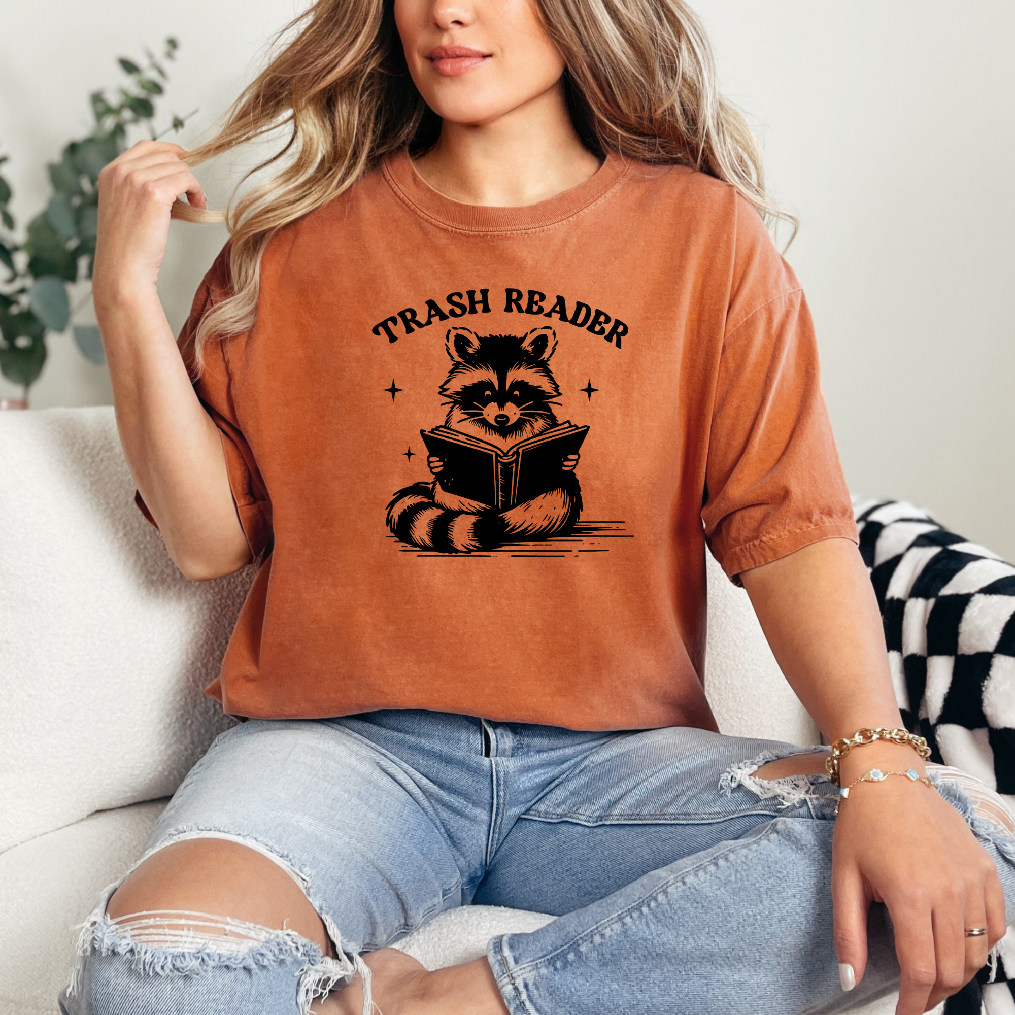 Trash reader raccoon tshirt | Bookish Shirt