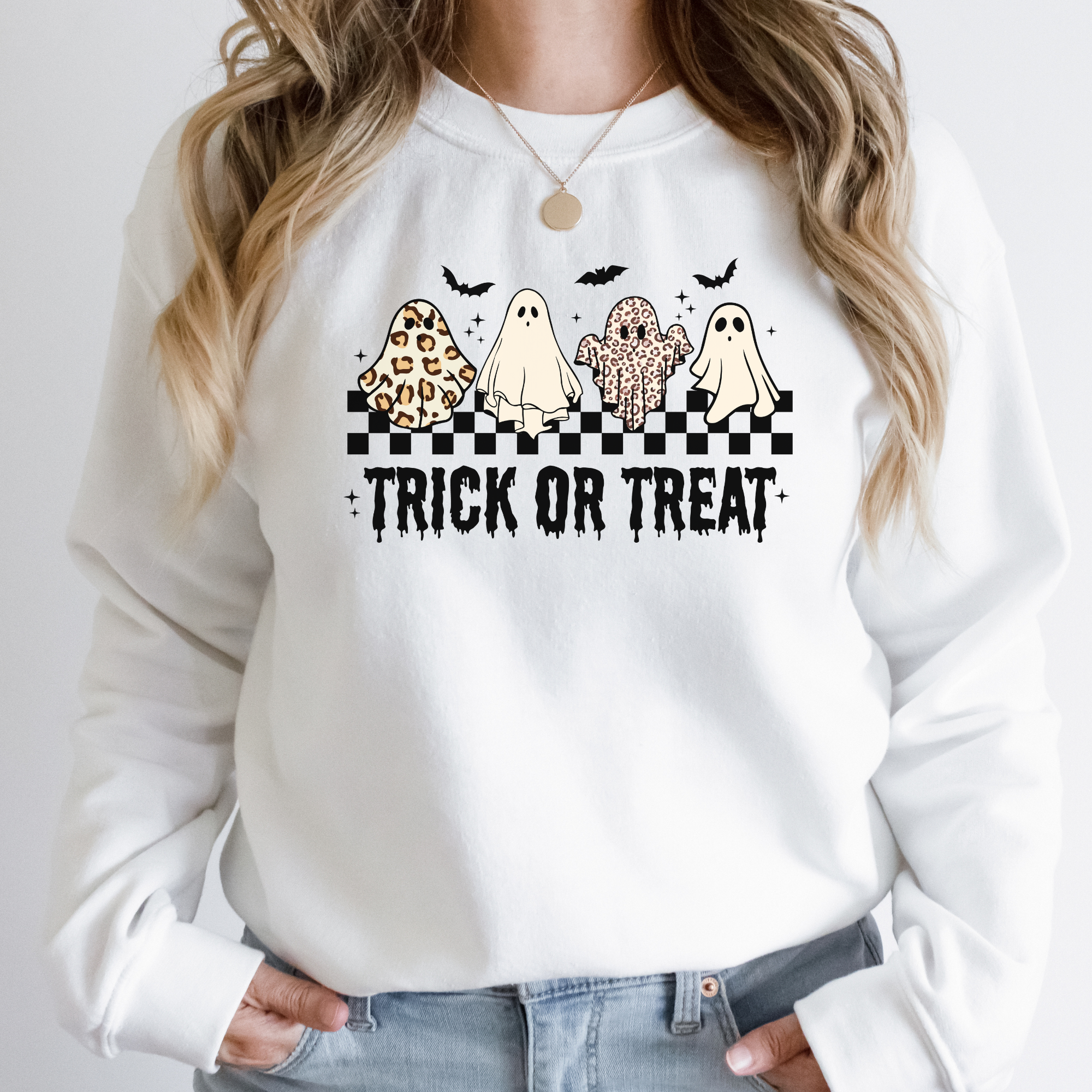 Retro Trick or Treat Sweatshirt | Women's Halloween Sweatshirt