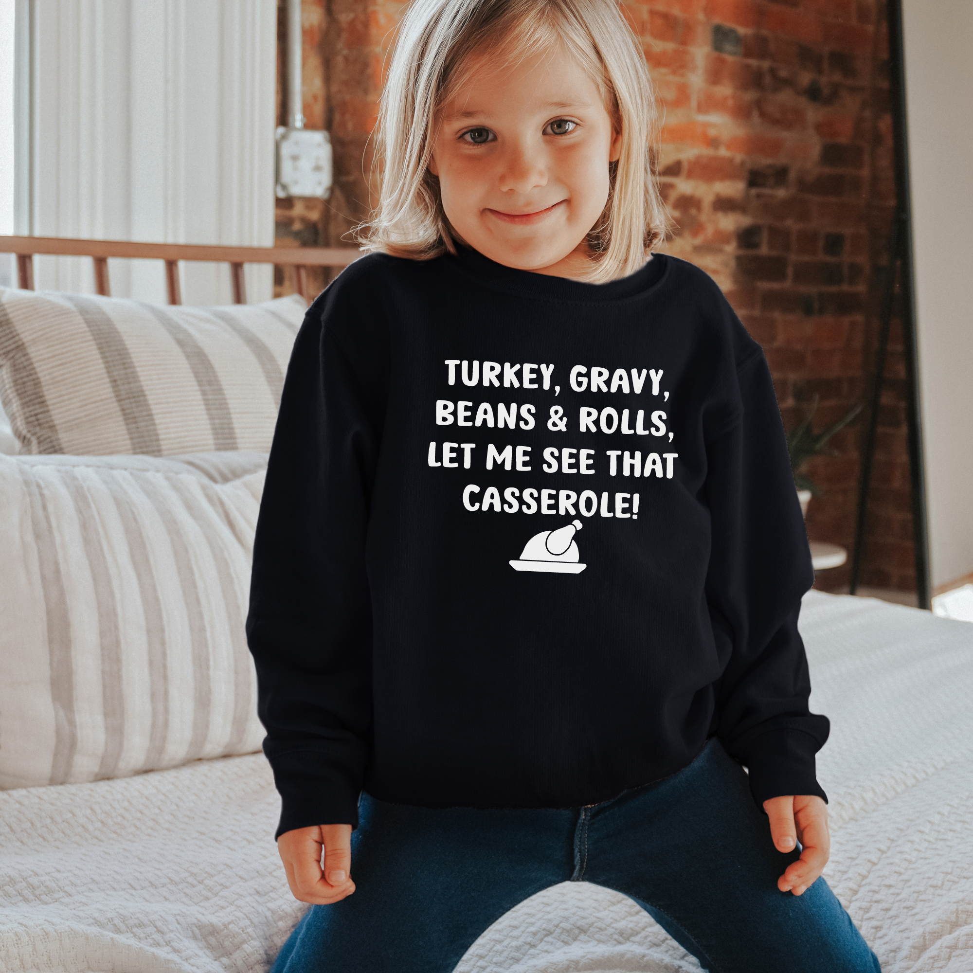funny kids sweatshirt for thanksgiving or easter.