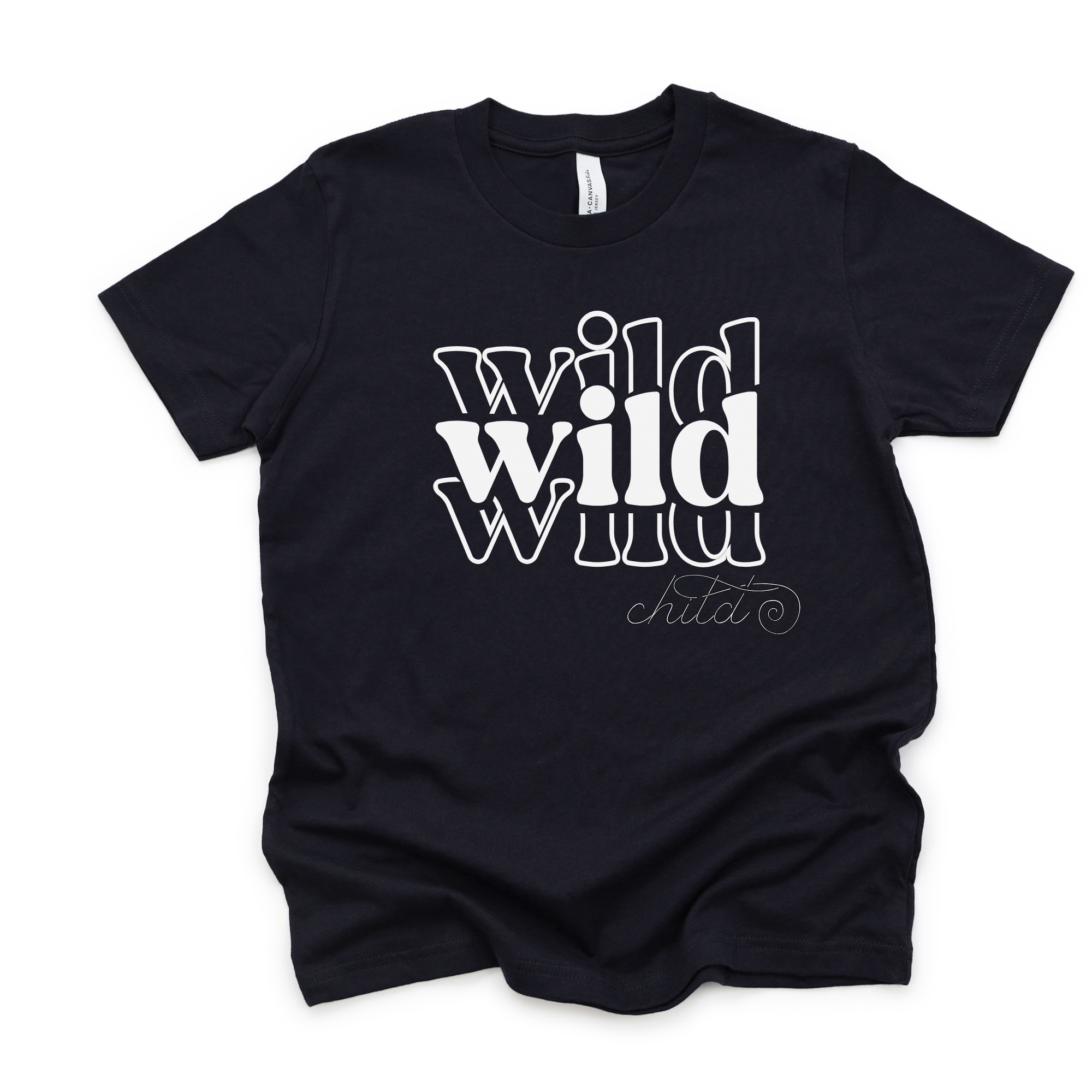 Wild Child Stacked T-Shirt | Cute Kids T-Shirt