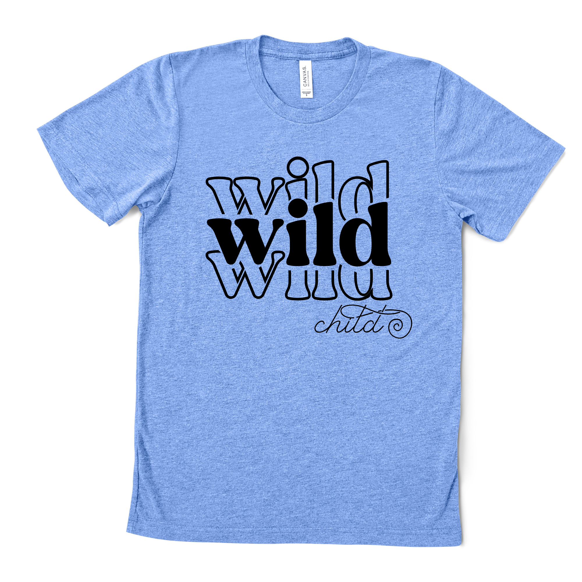 Wild Child Stacked T-Shirt | Cute Kids T-Shirt