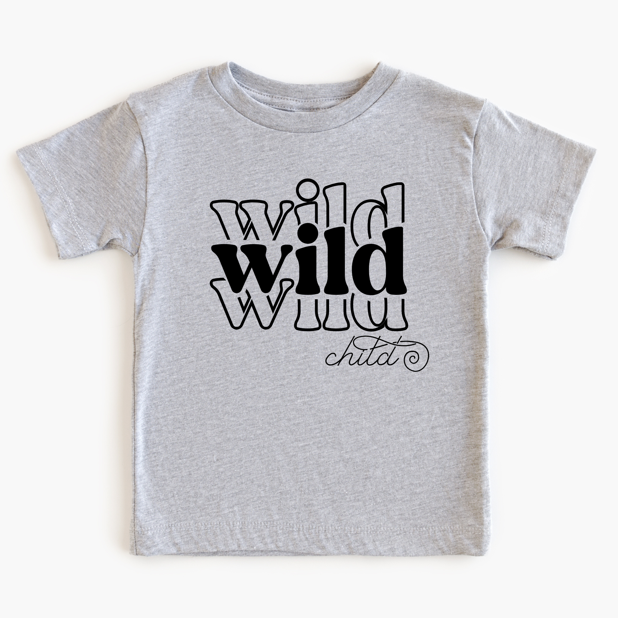 Wild Child Stacked T-Shirt | Cute Kids T-Shirt