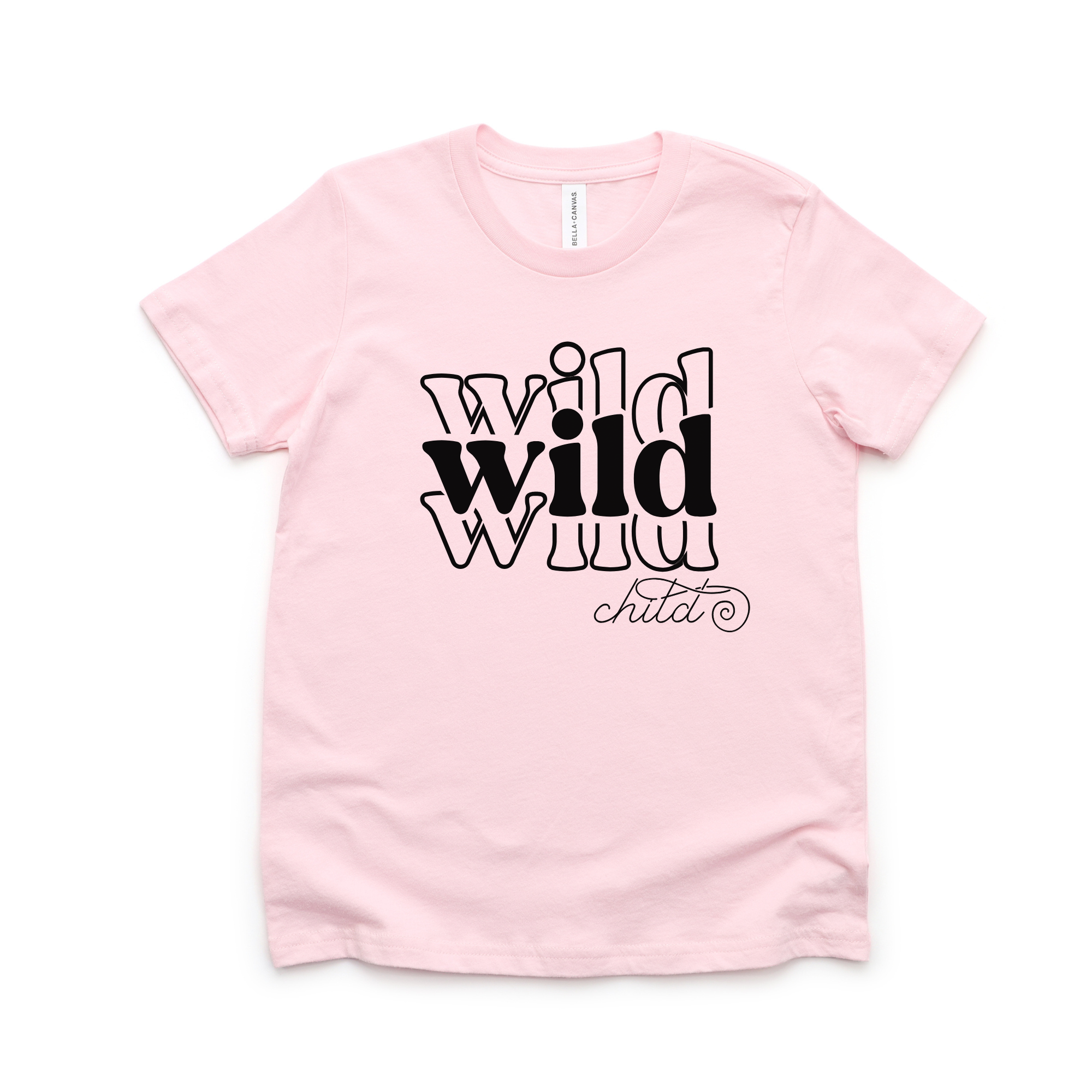 Wild Child Stacked T-Shirt | Cute Kids T-Shirt