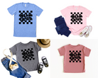 wild child kids graphic tees in blue, pink, muave, and gray