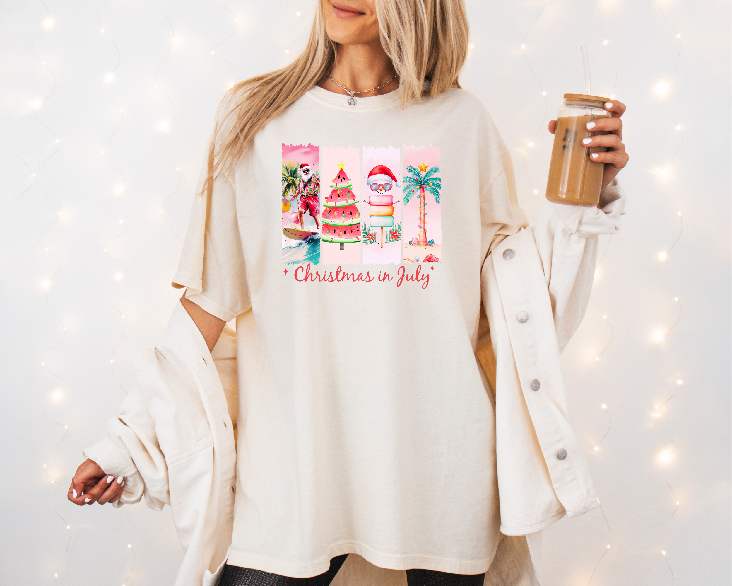 Christmas In July Collage Shirt | Christmas Shirts