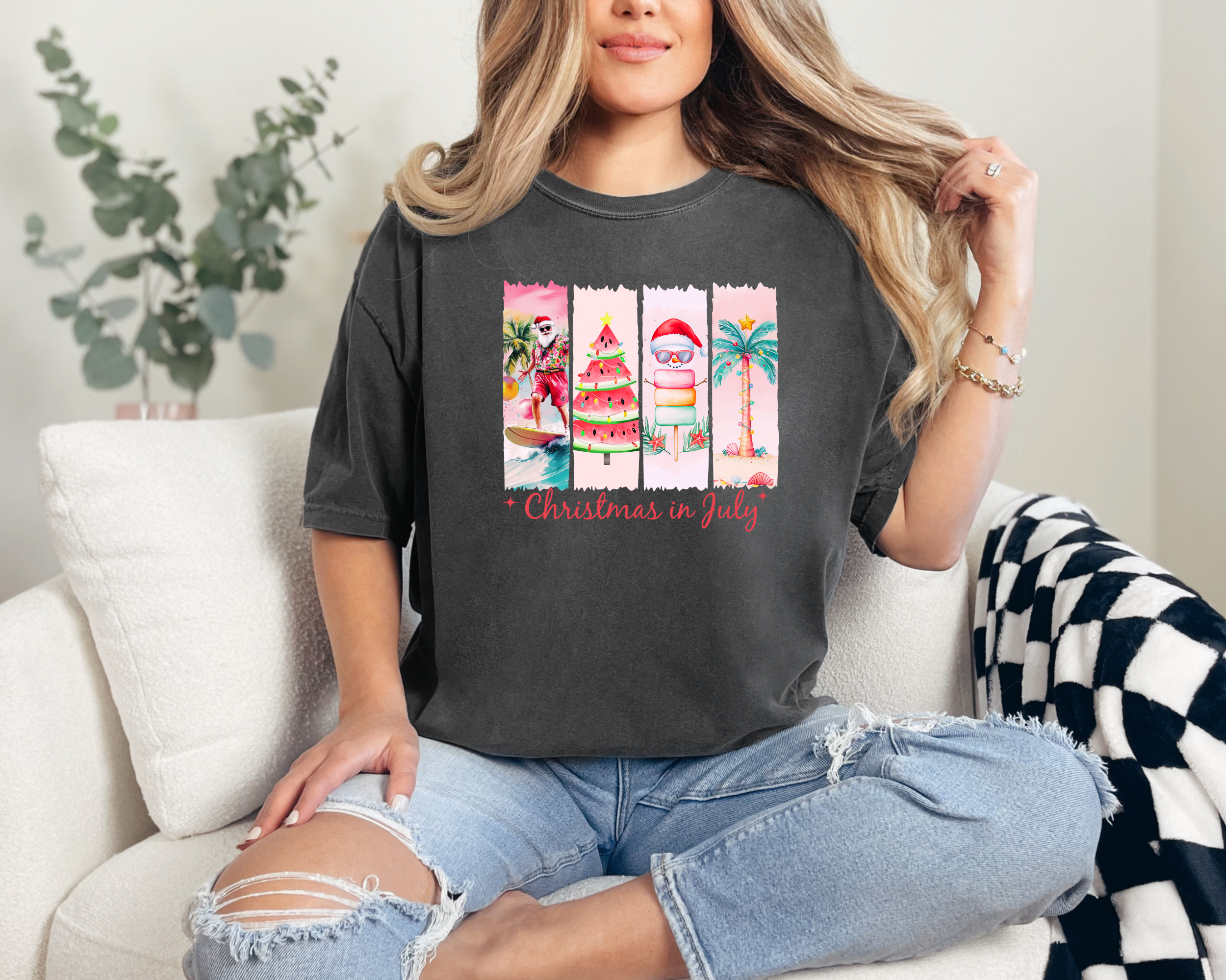 Christmas In July Collage Shirt | Christmas Shirts