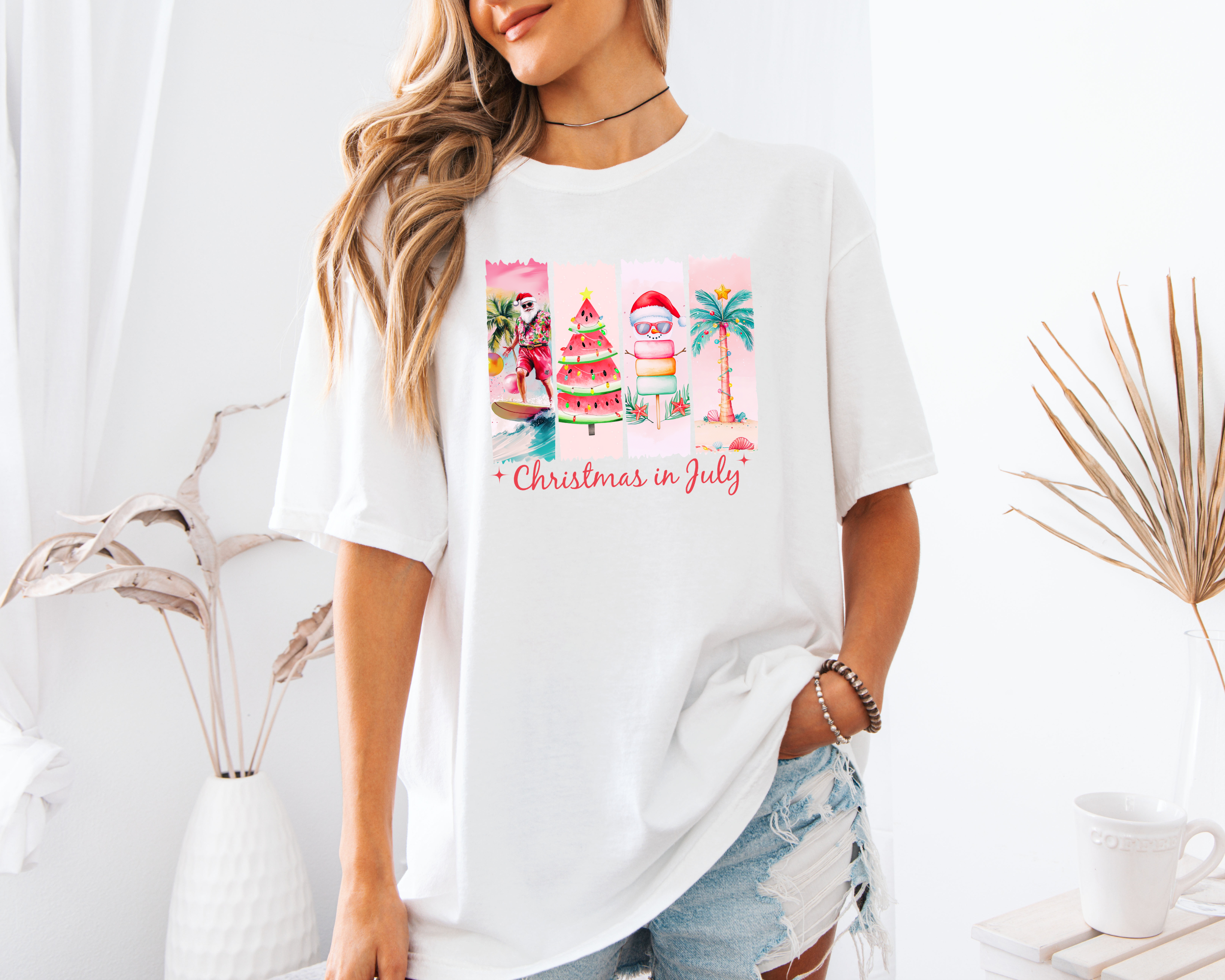 Christmas In July Collage Shirt | Christmas Shirts