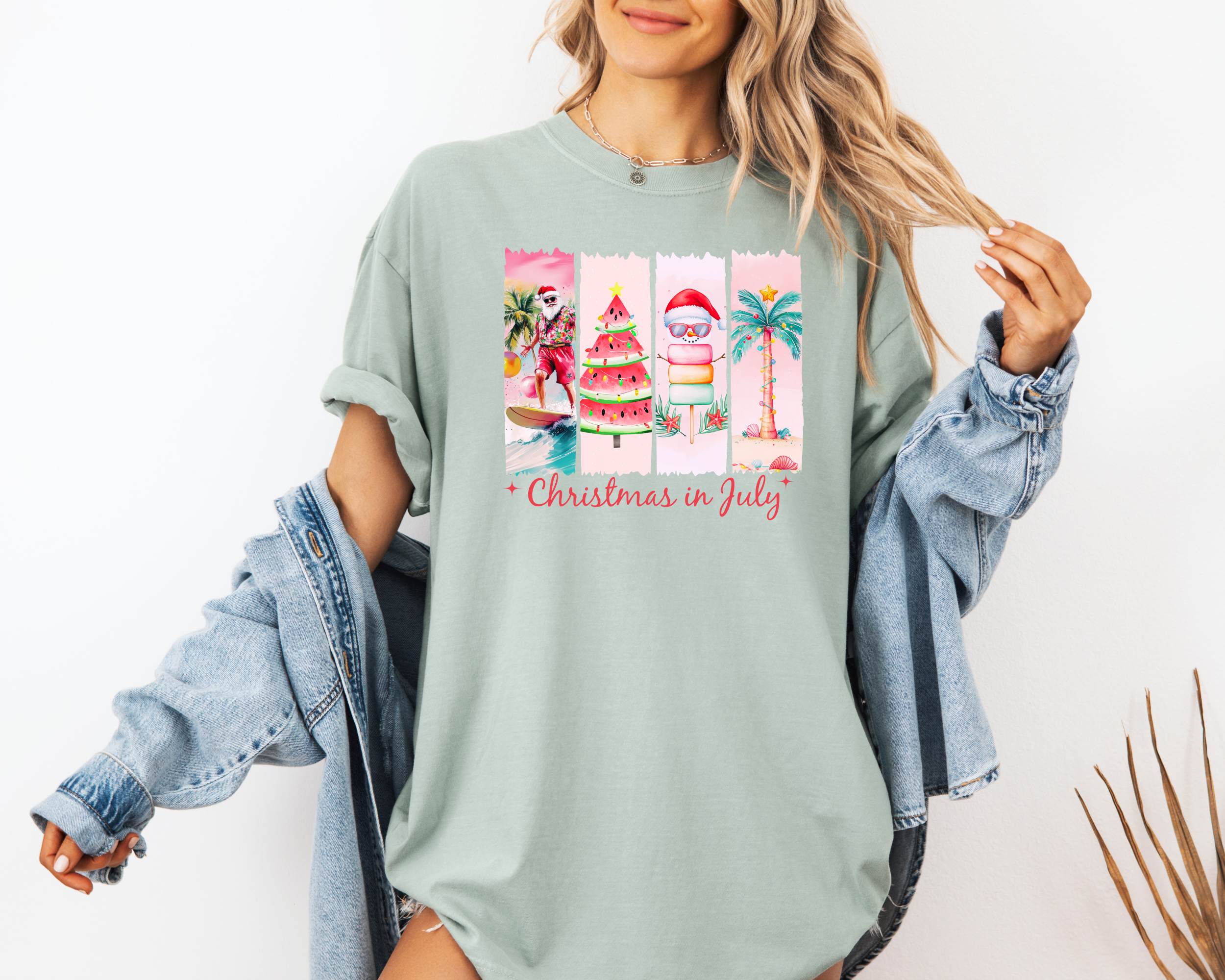 Christmas In July Collage Shirt | Christmas Shirts