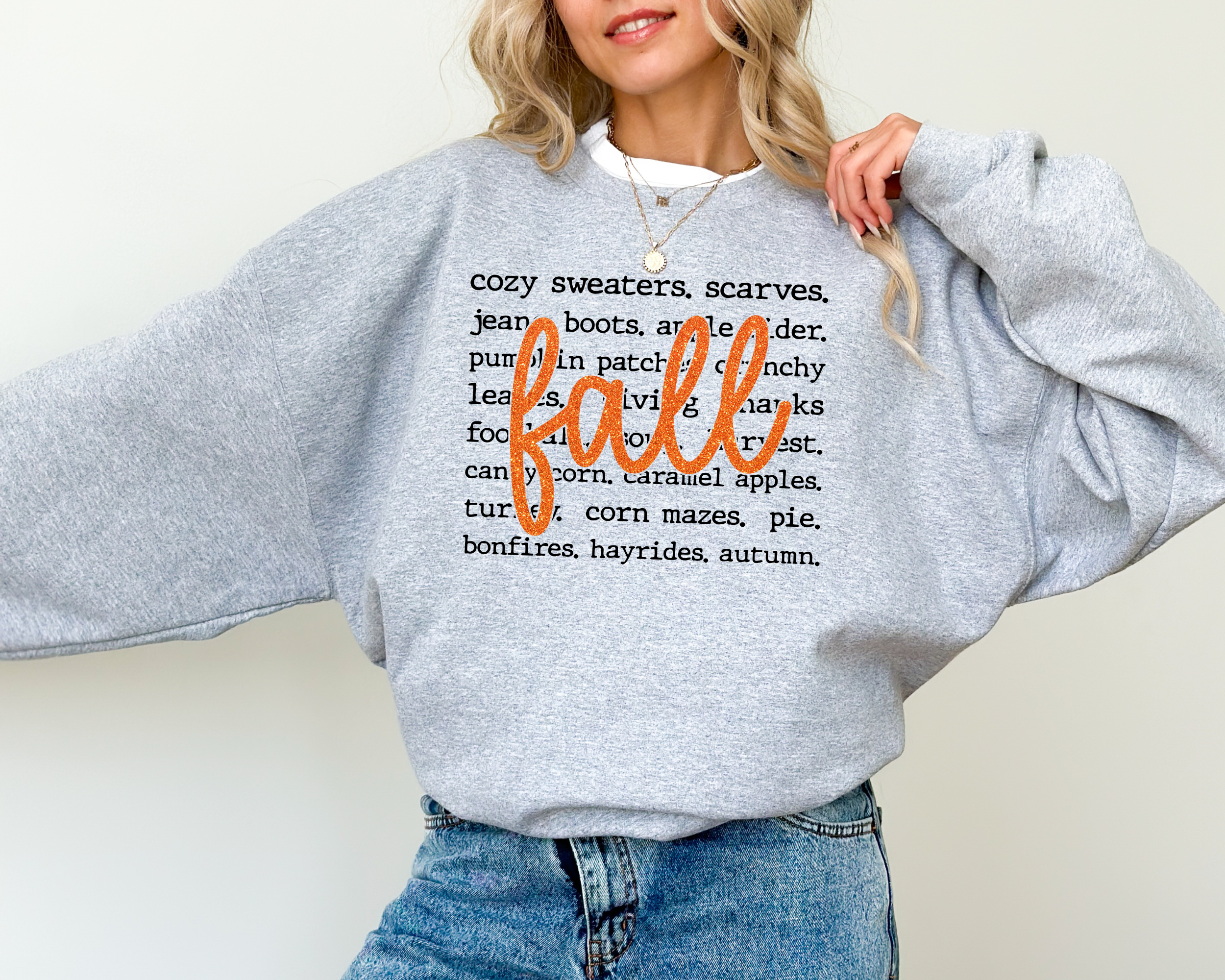Fall Words Sweatshirt | Women's Fall Sweatshirt