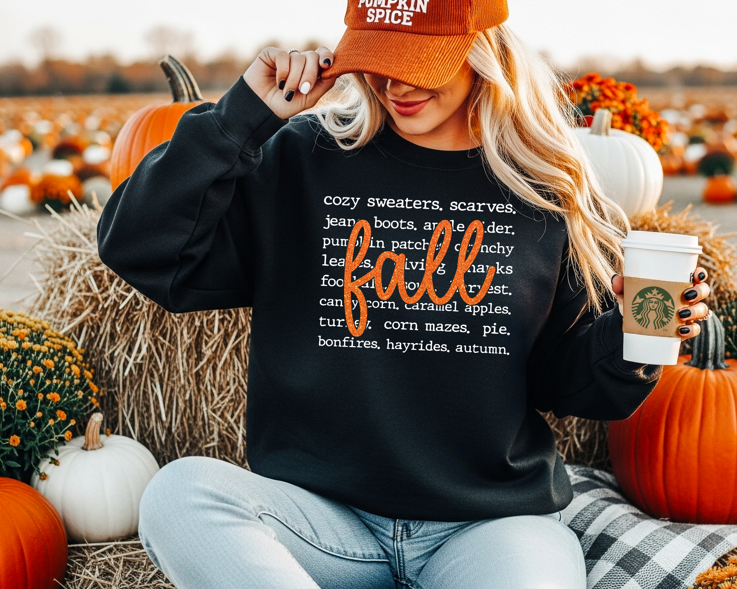 Fall Words Sweatshirt | Women's Fall Sweatshirt