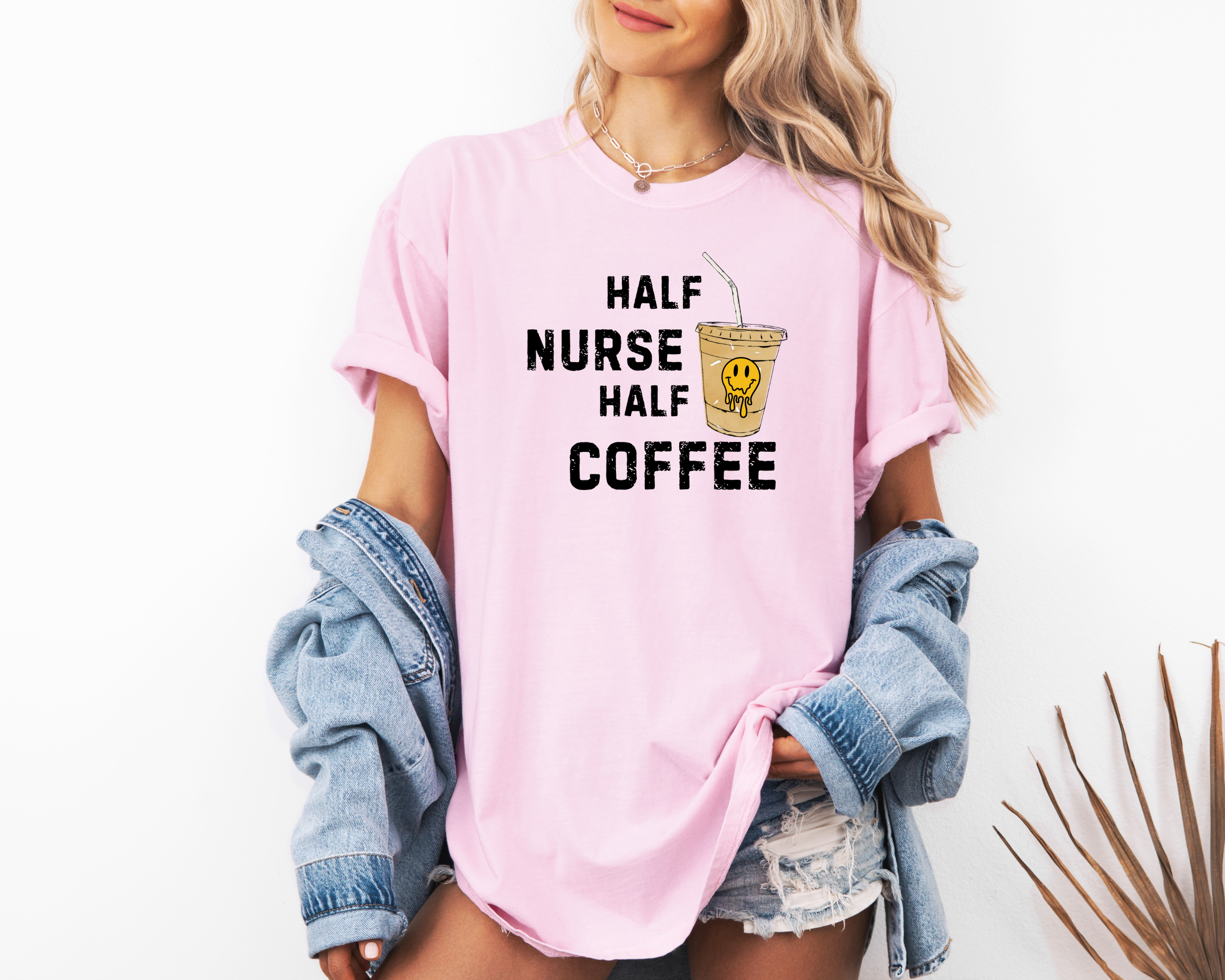 Half Nurse Half Coffee | Retro Inspired Funny Nurse Shirt