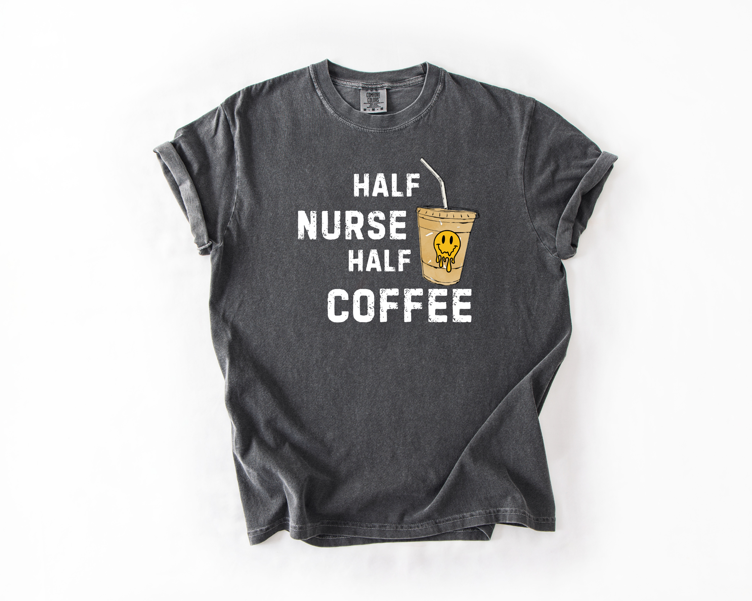 Half Nurse Half Coffee | Retro Inspired Funny Nurse Shirt