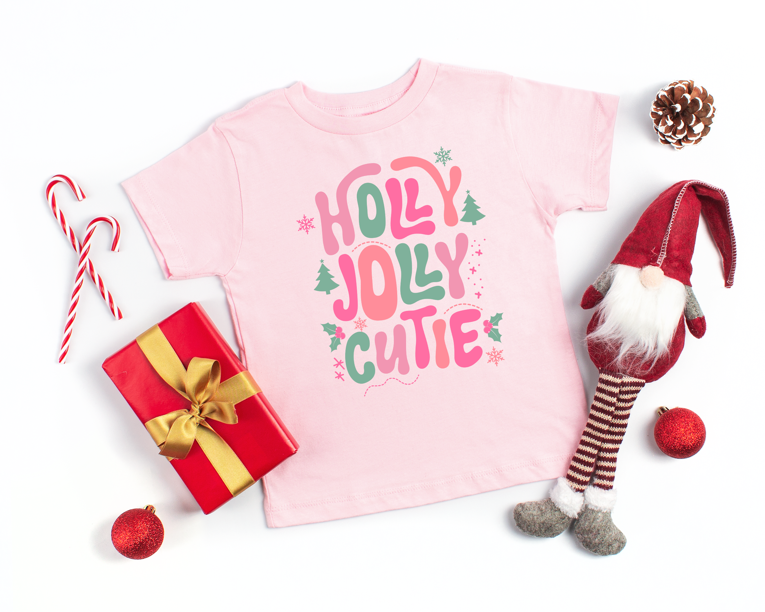 Holly Jolly Cutie T-Shirt | Girls Christmas Shirt