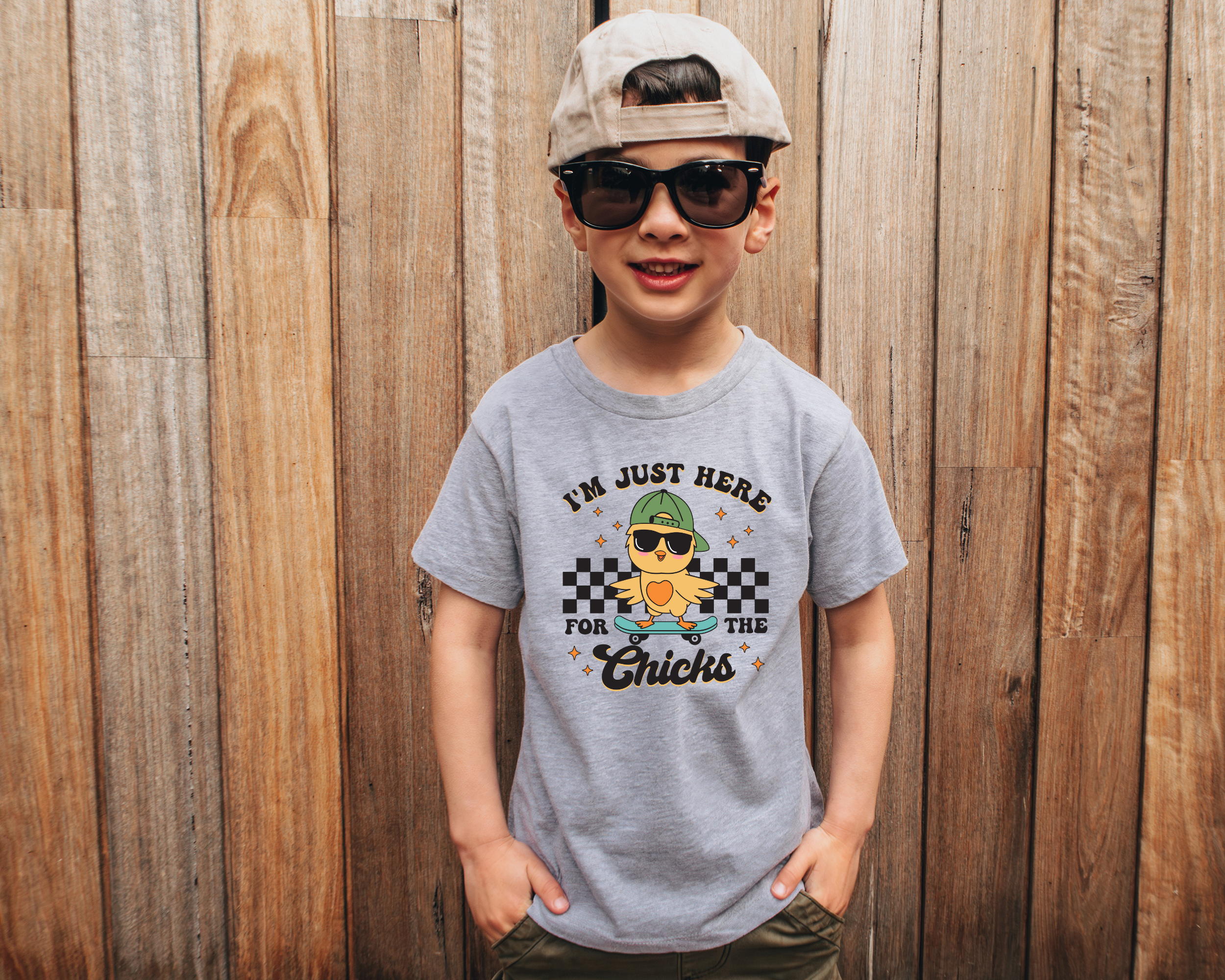 Here for the chicks tshirt