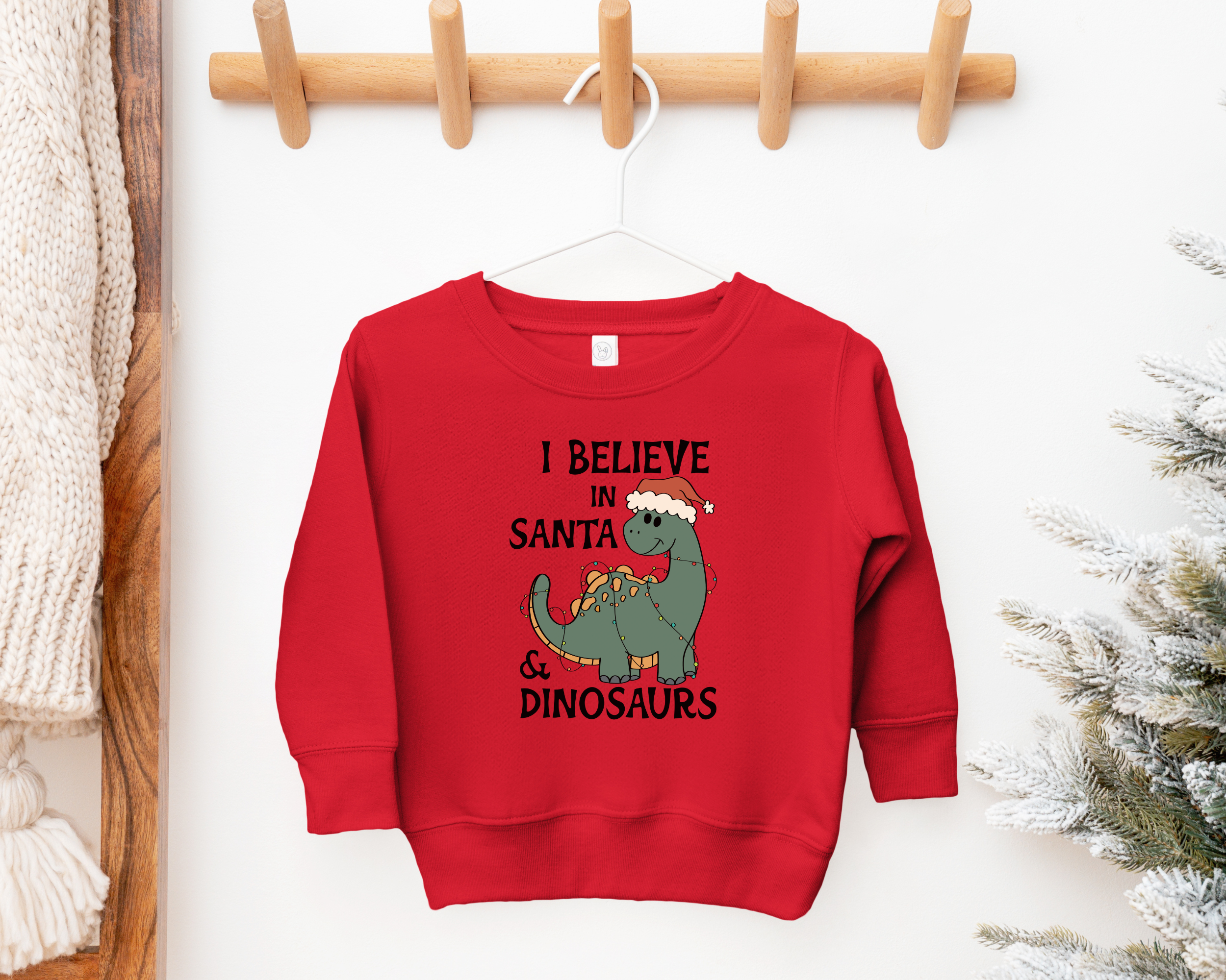 Santa and dinosaurs - toddler sweathirt
