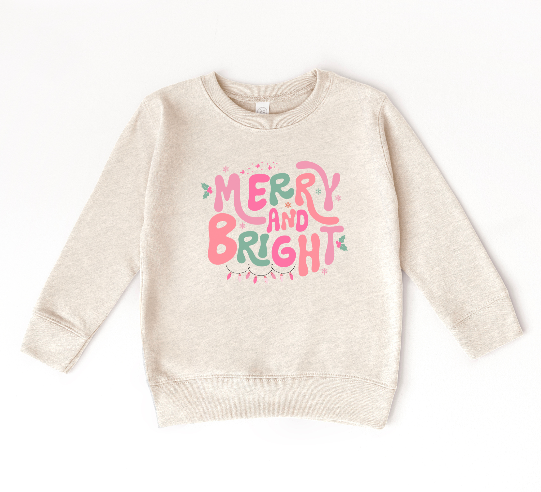 Merry and Bright Sweatshirt | Girls Christmas Shirt