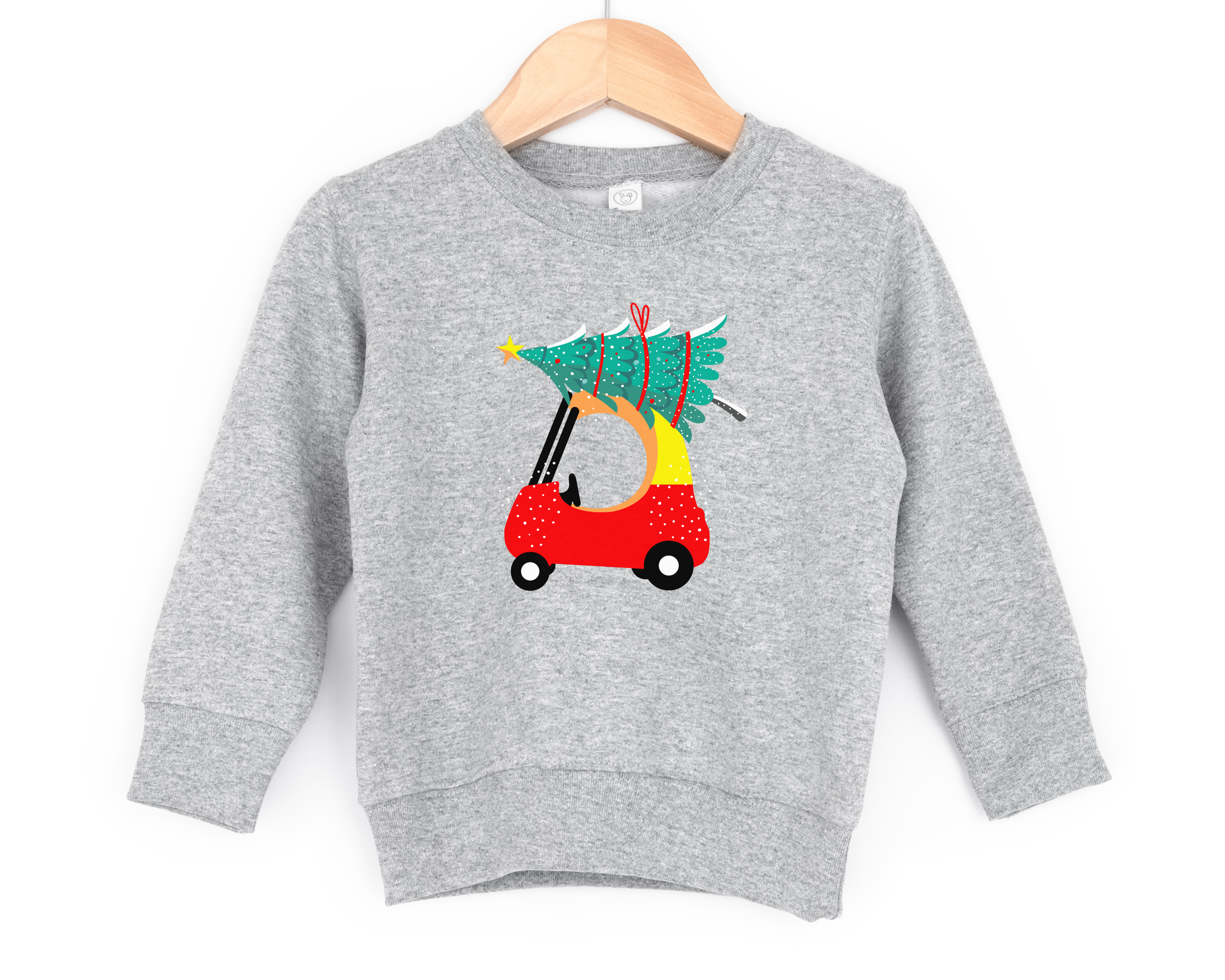 Christmas Red Car Sweatshirt | Toddler Christmas Sweatshirt