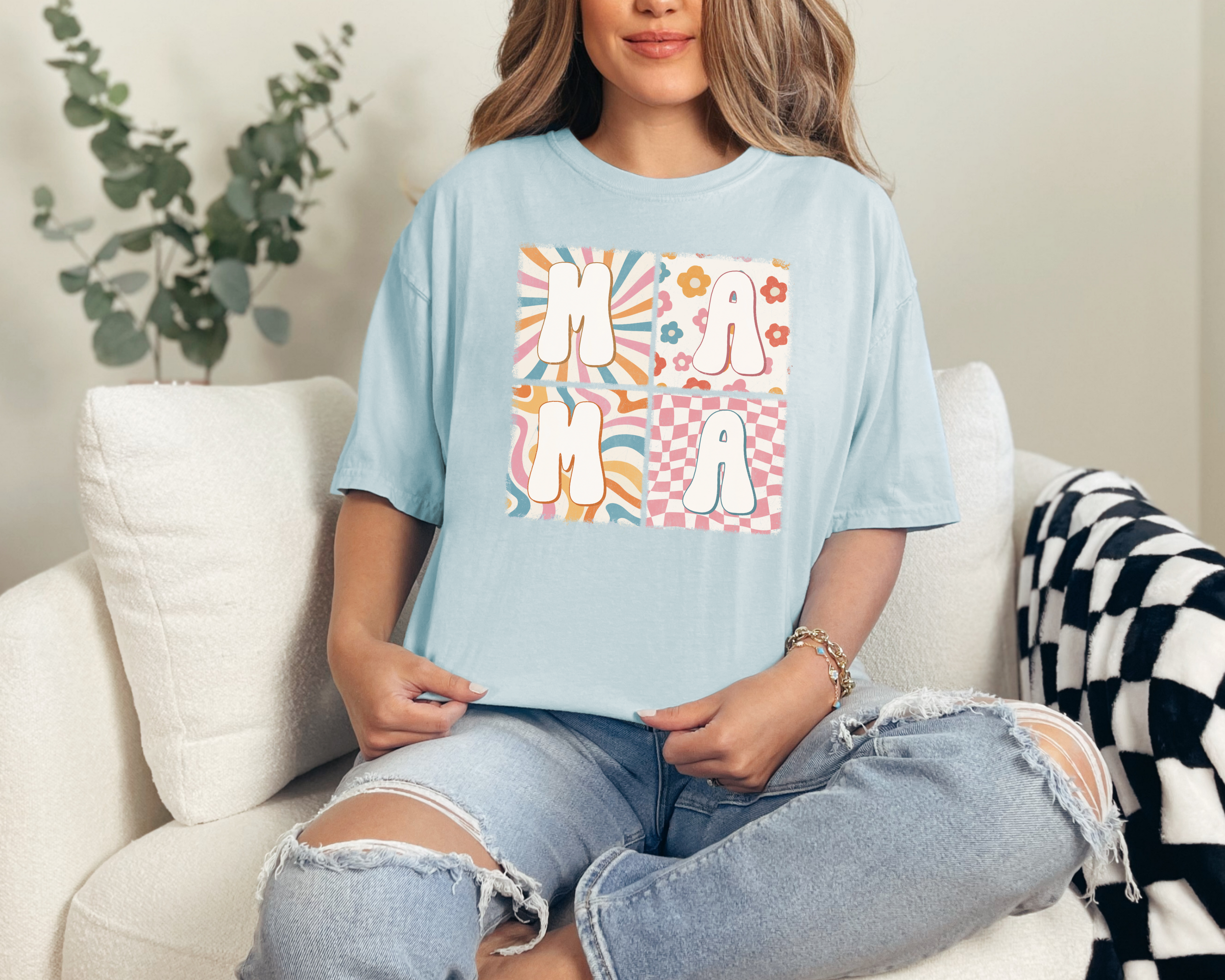 Retro Mama Patchwork Shirt