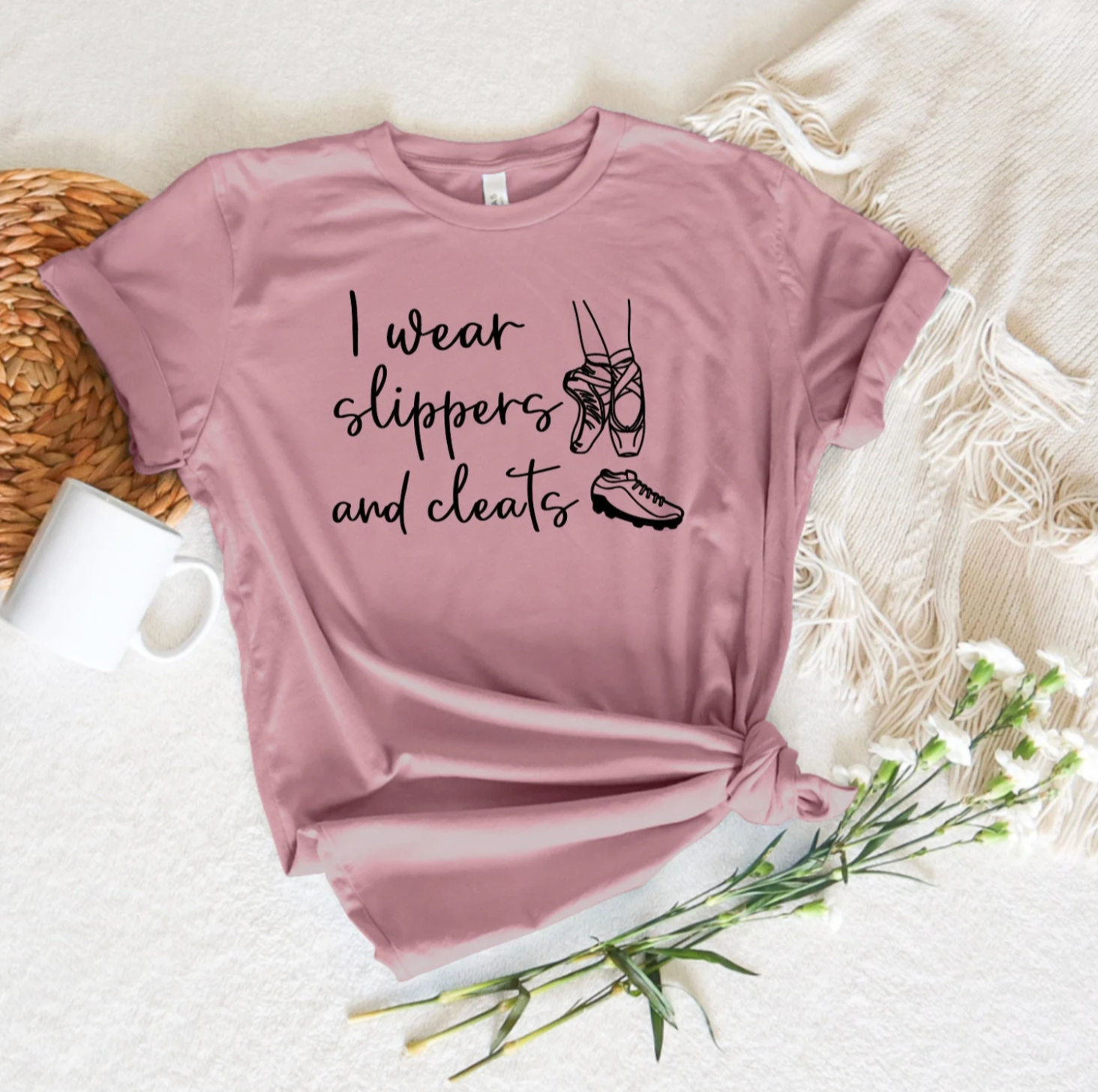 I Wear Slippers and Cleats T-Shirt | Ballet Shirt