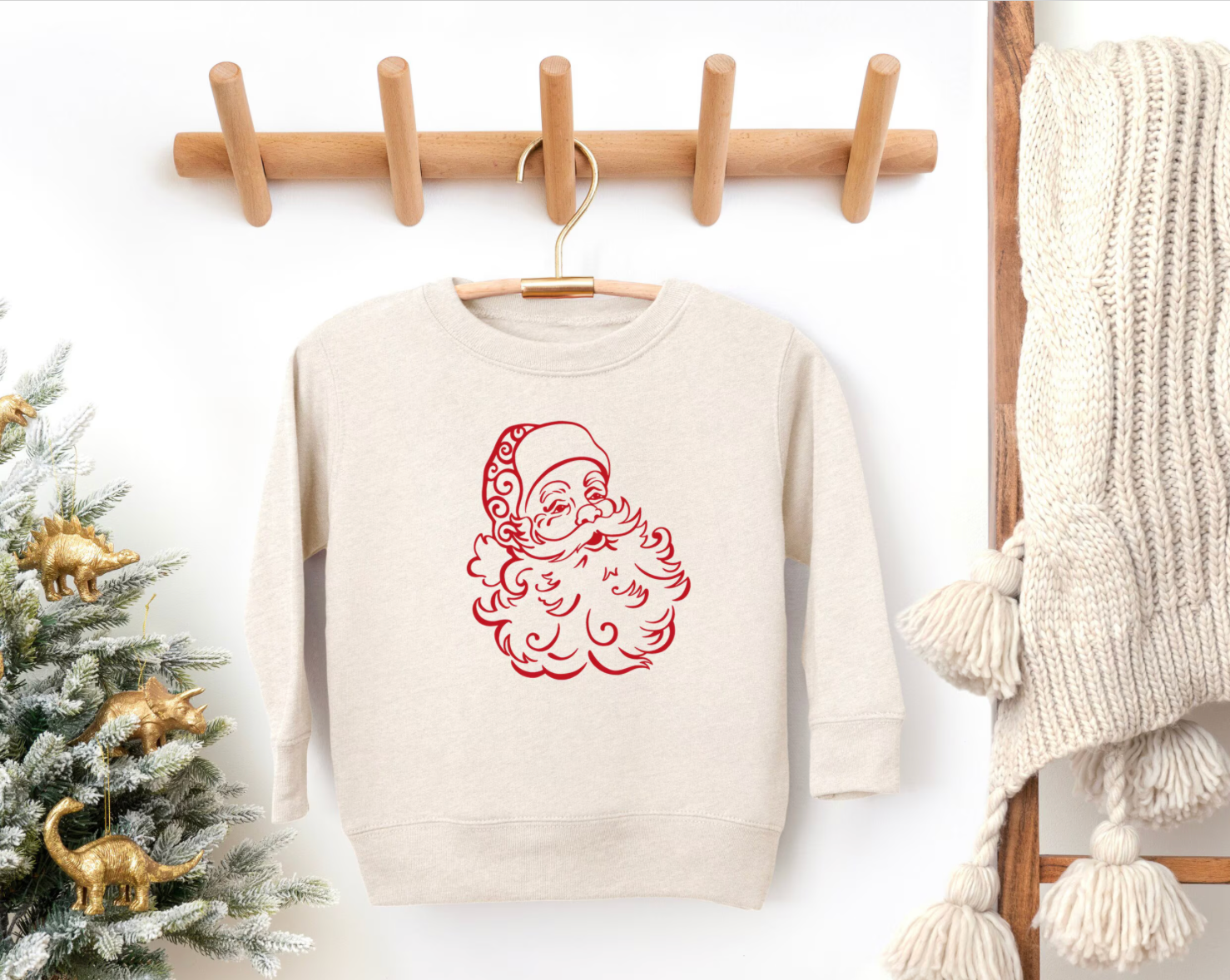 Vintage Santa Sweatshirt | Kids Christmas Sweatshirt