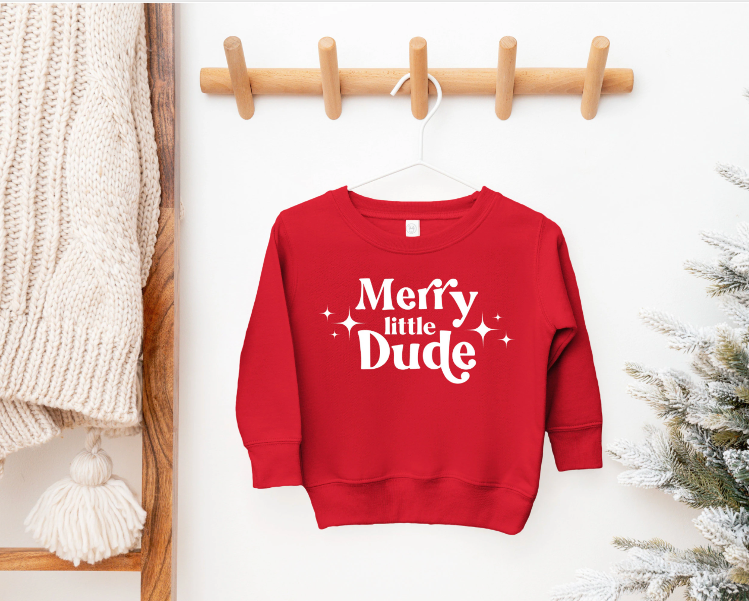 Merry Little Dude Sweatshirt | Boys Christmas Shirt