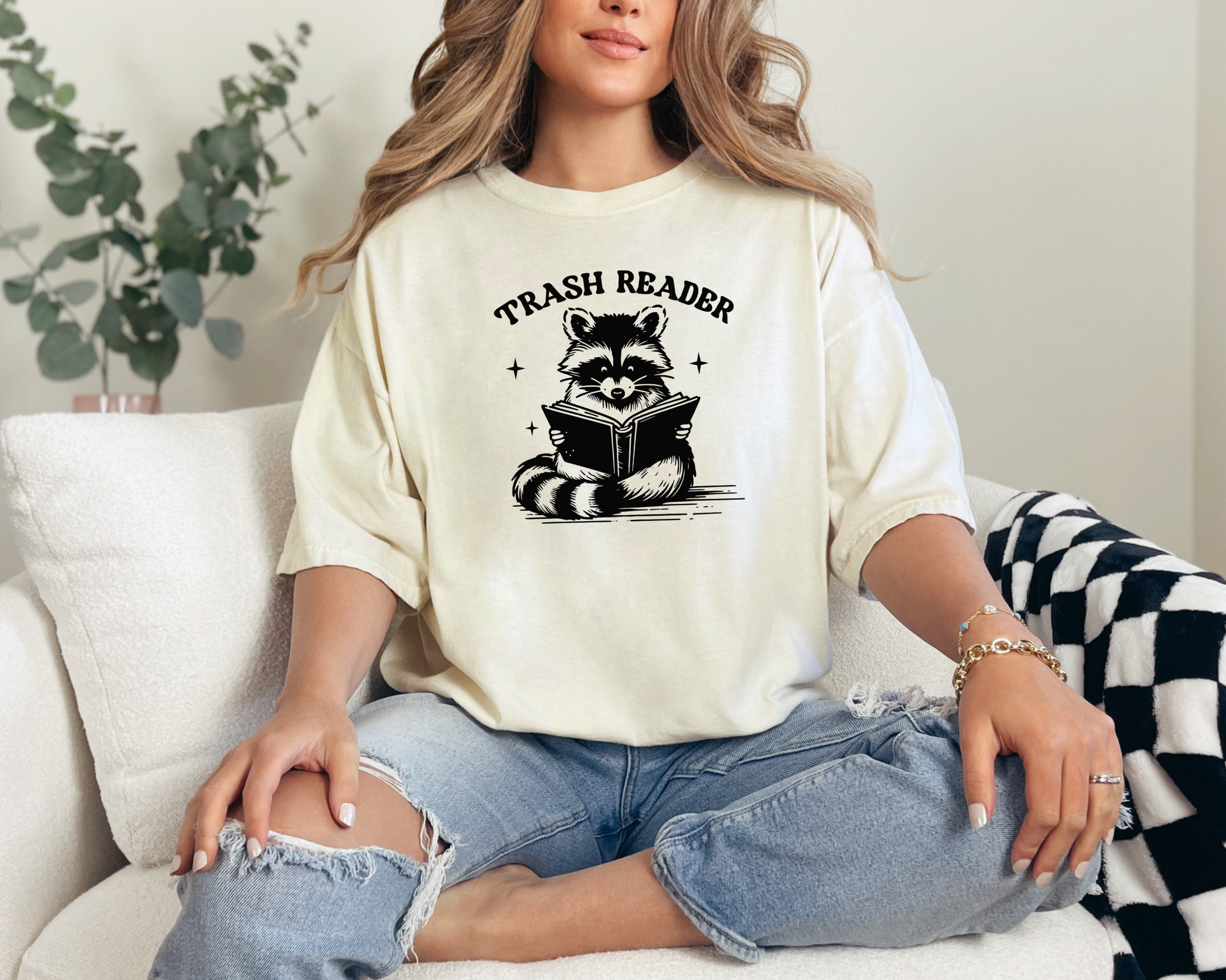 Trash reader raccoon tshirt | Bookish Shirt