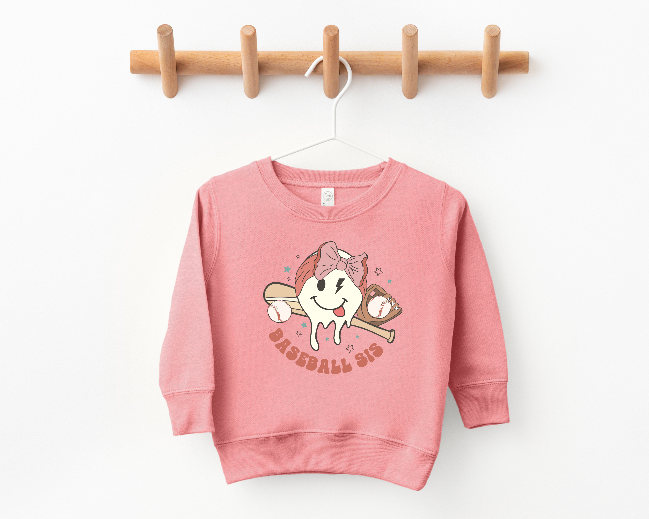 Retro baseball sister sweatshirt