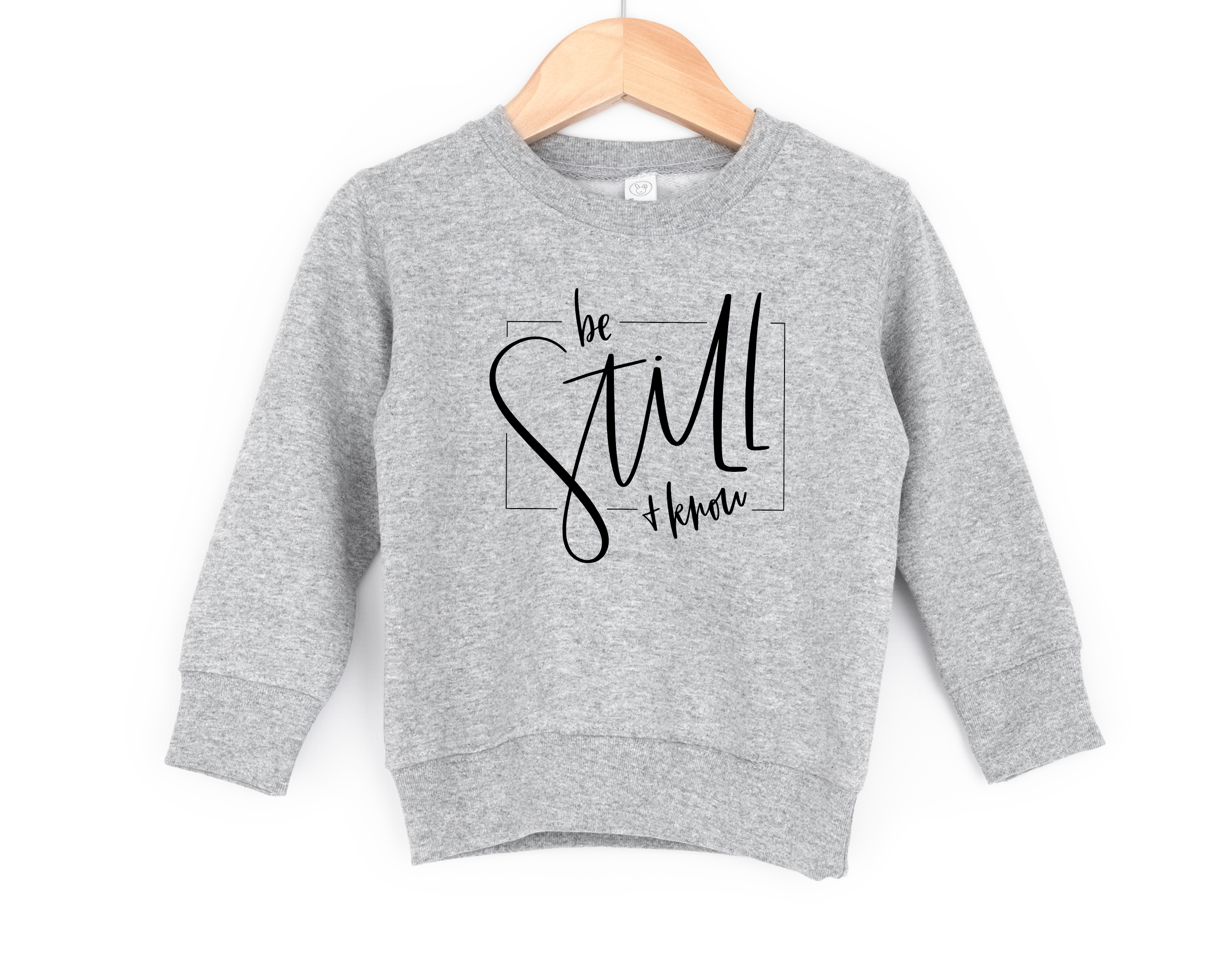 Be still and know kids christian sweatshirt for boys or girls.