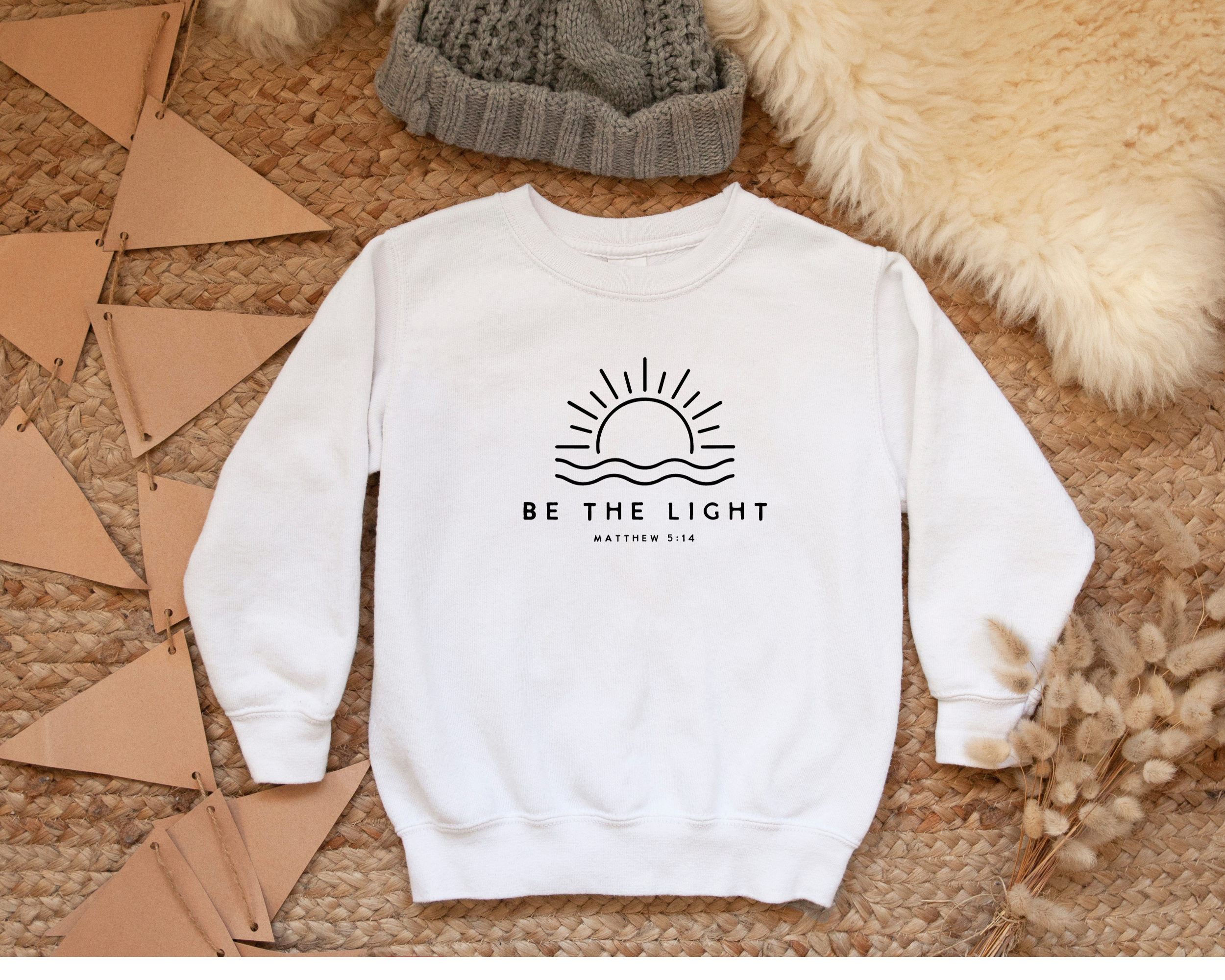 Be The Light Sweatshirt | Kids Christian Sweatshirt