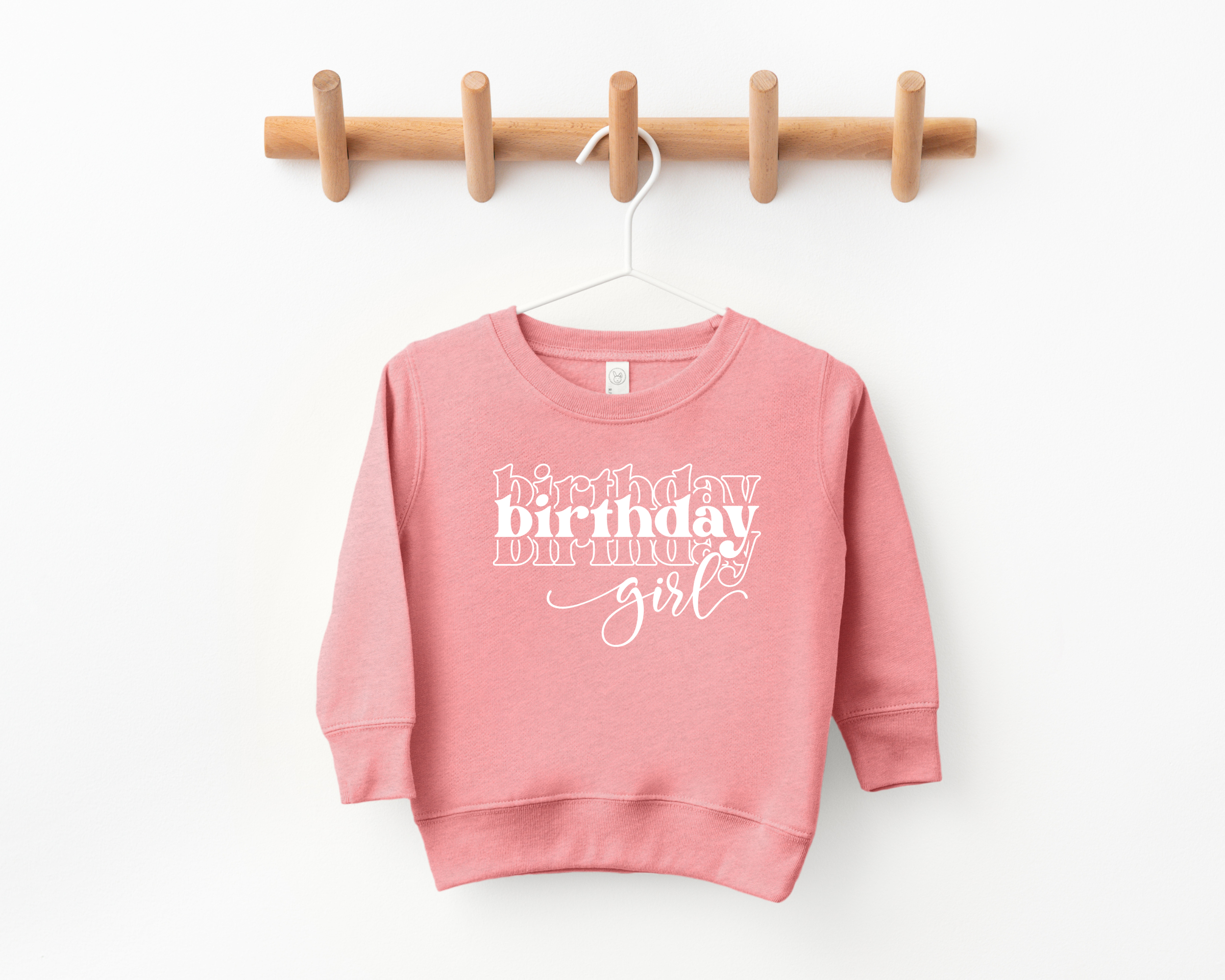 Birthday girl stacked -- kids sweatshirt