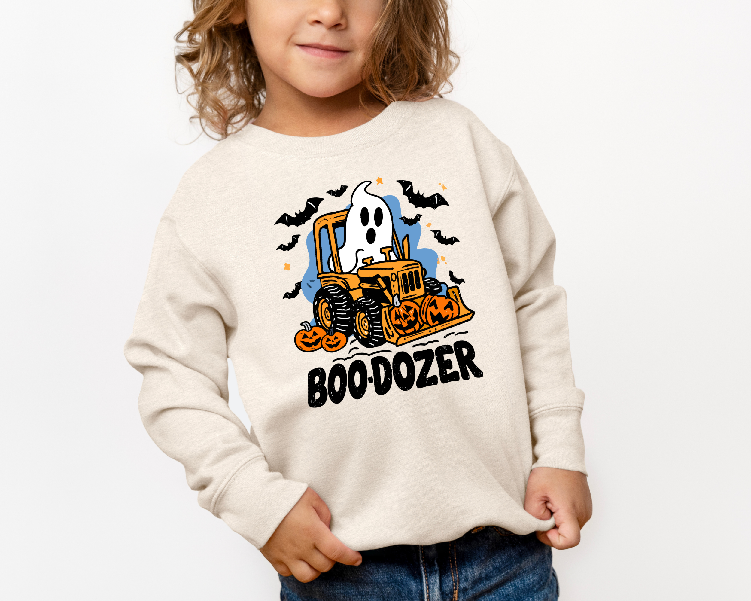 Boo-Dozer Sweatshirt | Boys Halloween Shirt