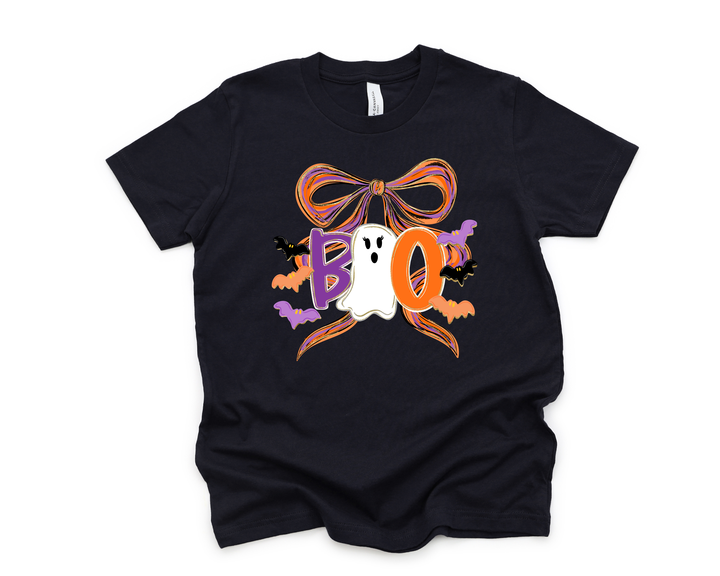 Boo Bow T-Shirt | Kids Halloween Shirt