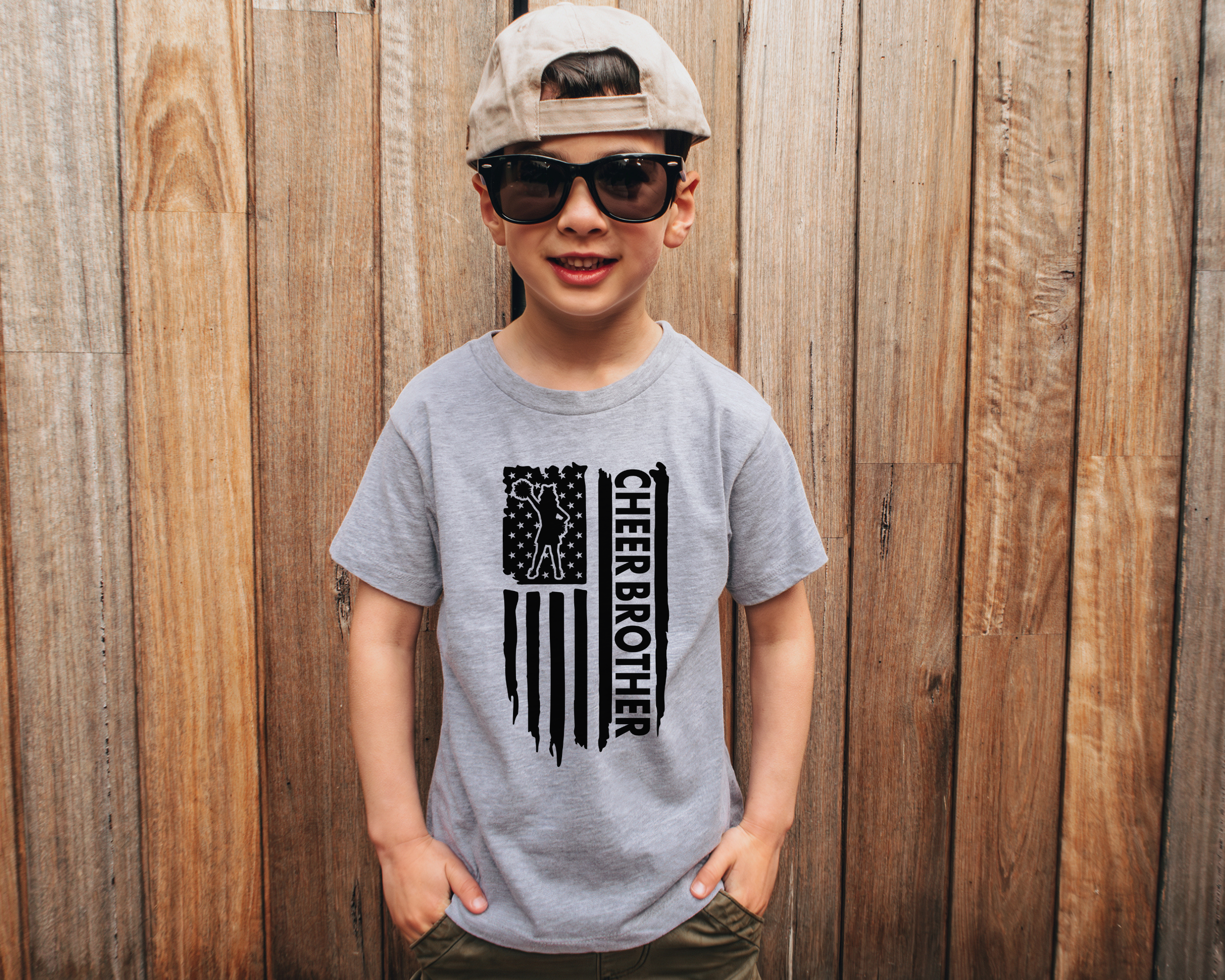 Cheer Brother Flag T-Shirt | Cheer Bro Shirt