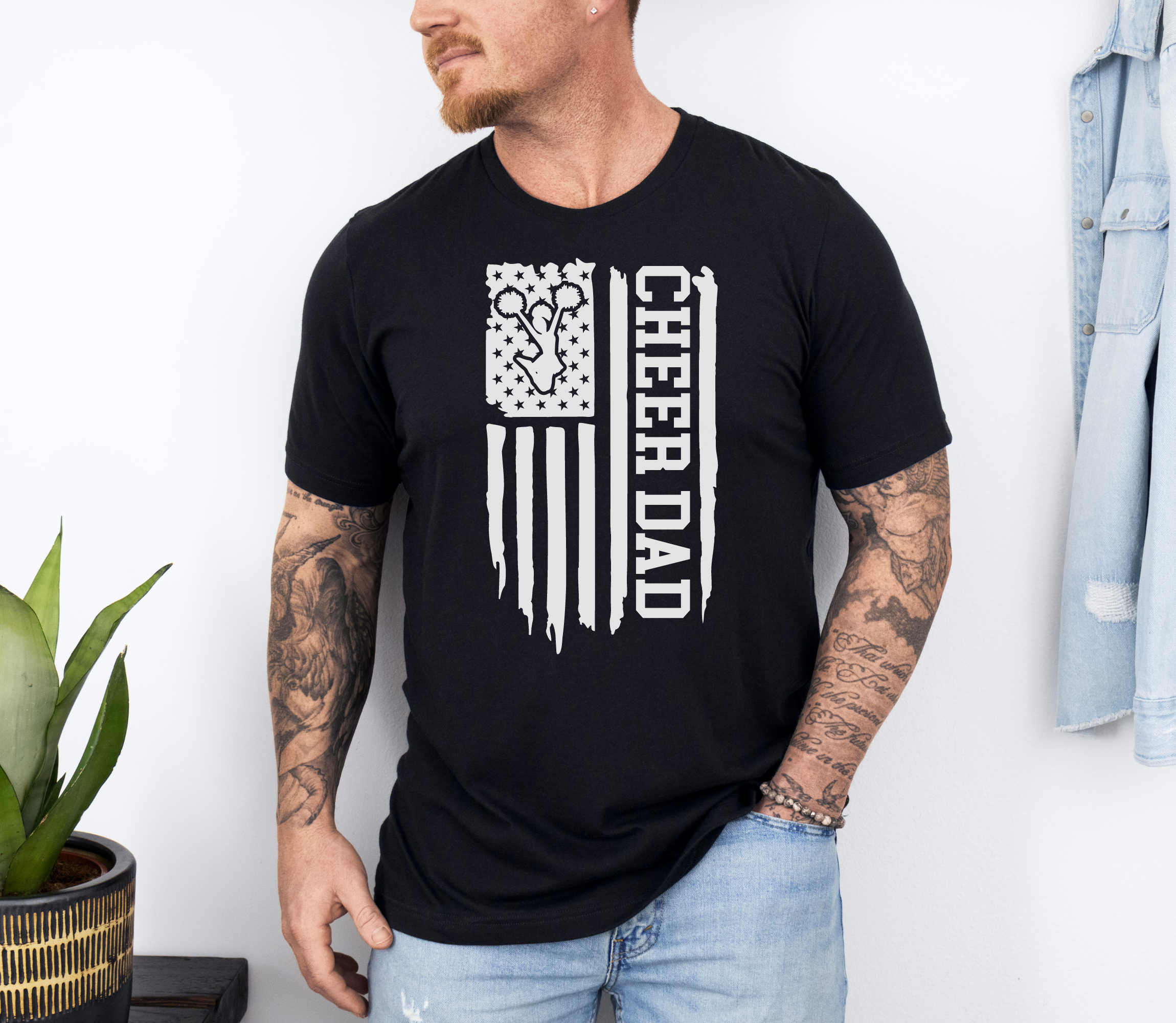 Cheer Dad Flag T-Shirt | Cheer Dad Shirt
