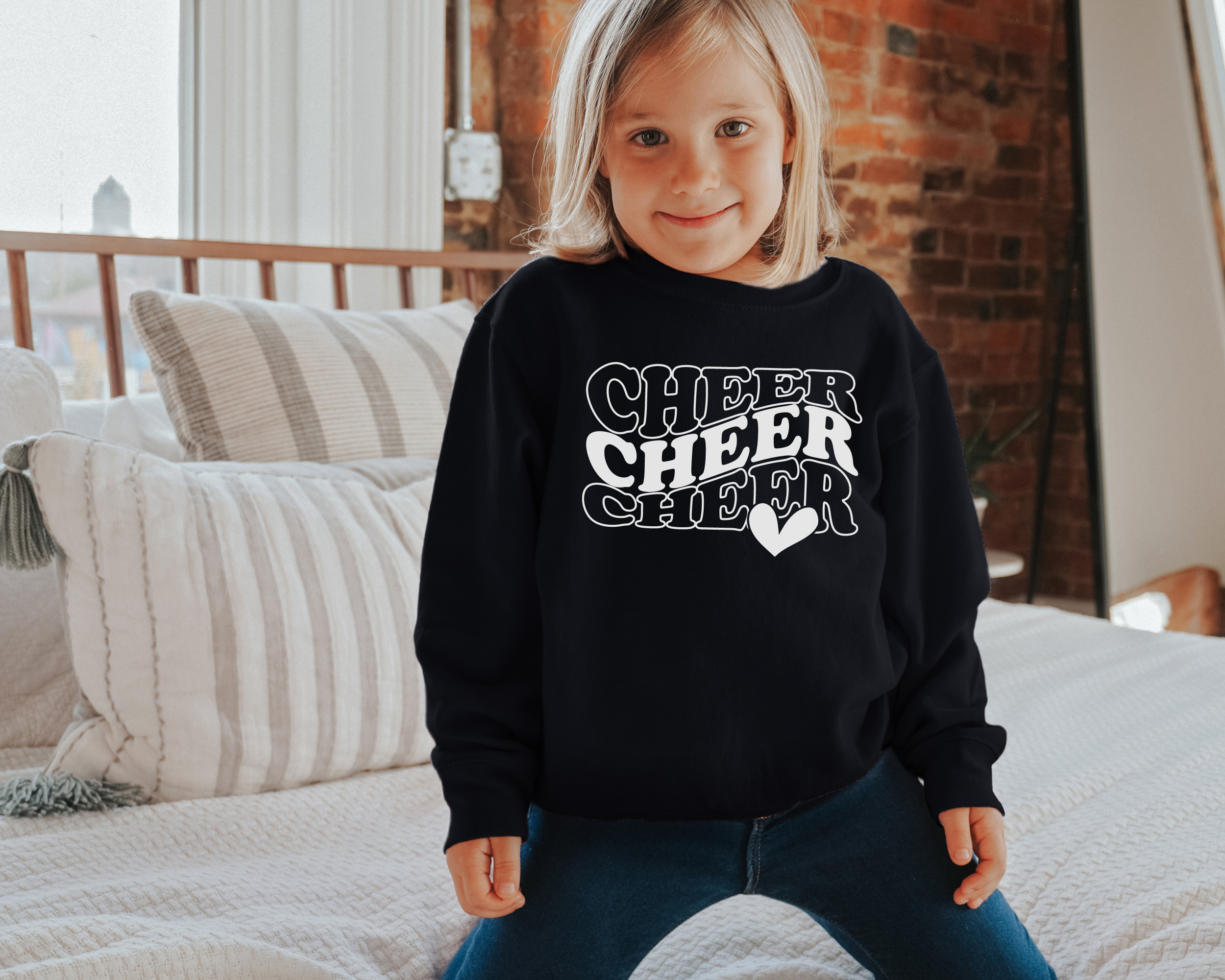 Cheer Stacked Sweatshirt | Cheerleader Sweatshirt