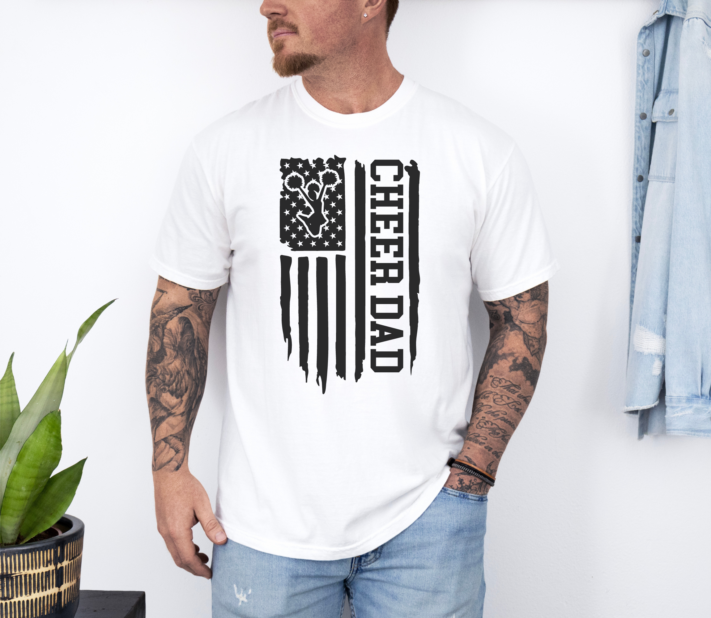 Cheer Dad Flag T-Shirt | Cheer Dad Shirt