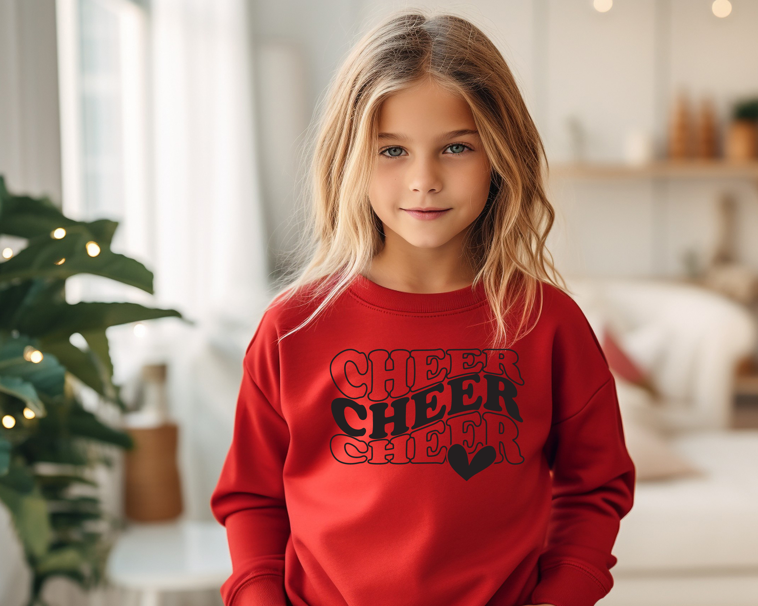Cheer Stacked Sweatshirt | Cheerleader Sweatshirt