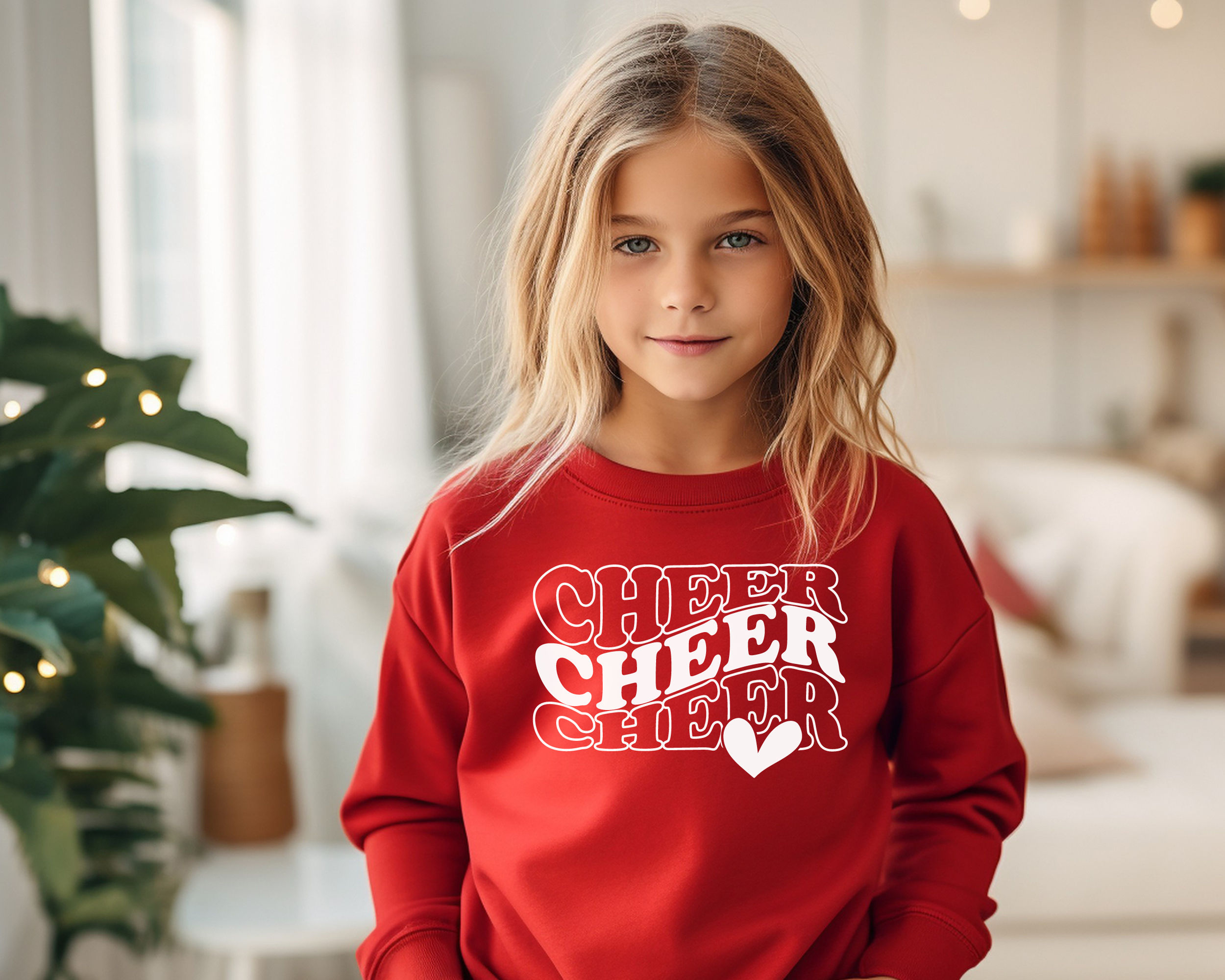 Cheer Stacked Sweatshirt | Cheerleader Sweatshirt