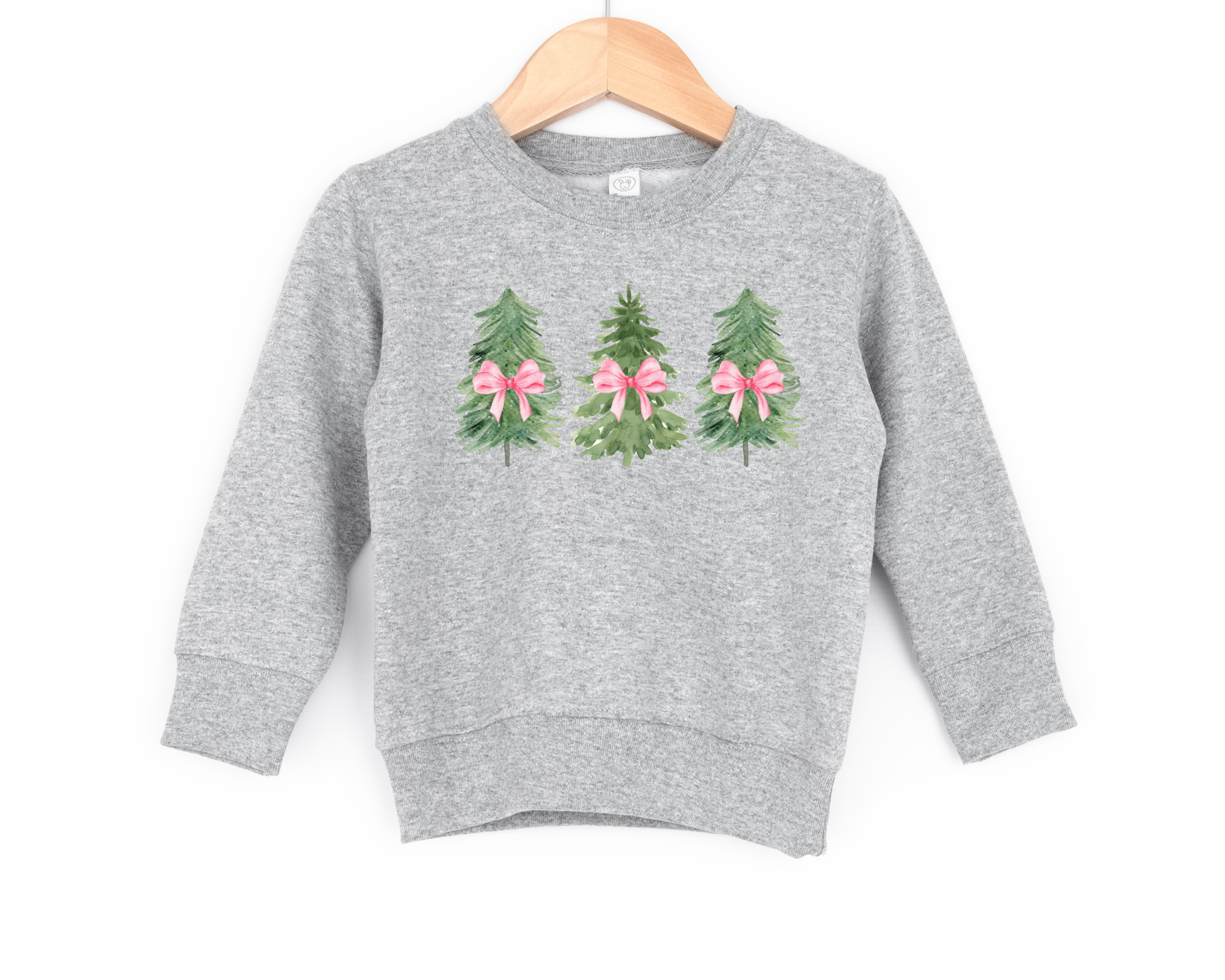 Pink Bow Christmas Trees Sweatshirt
