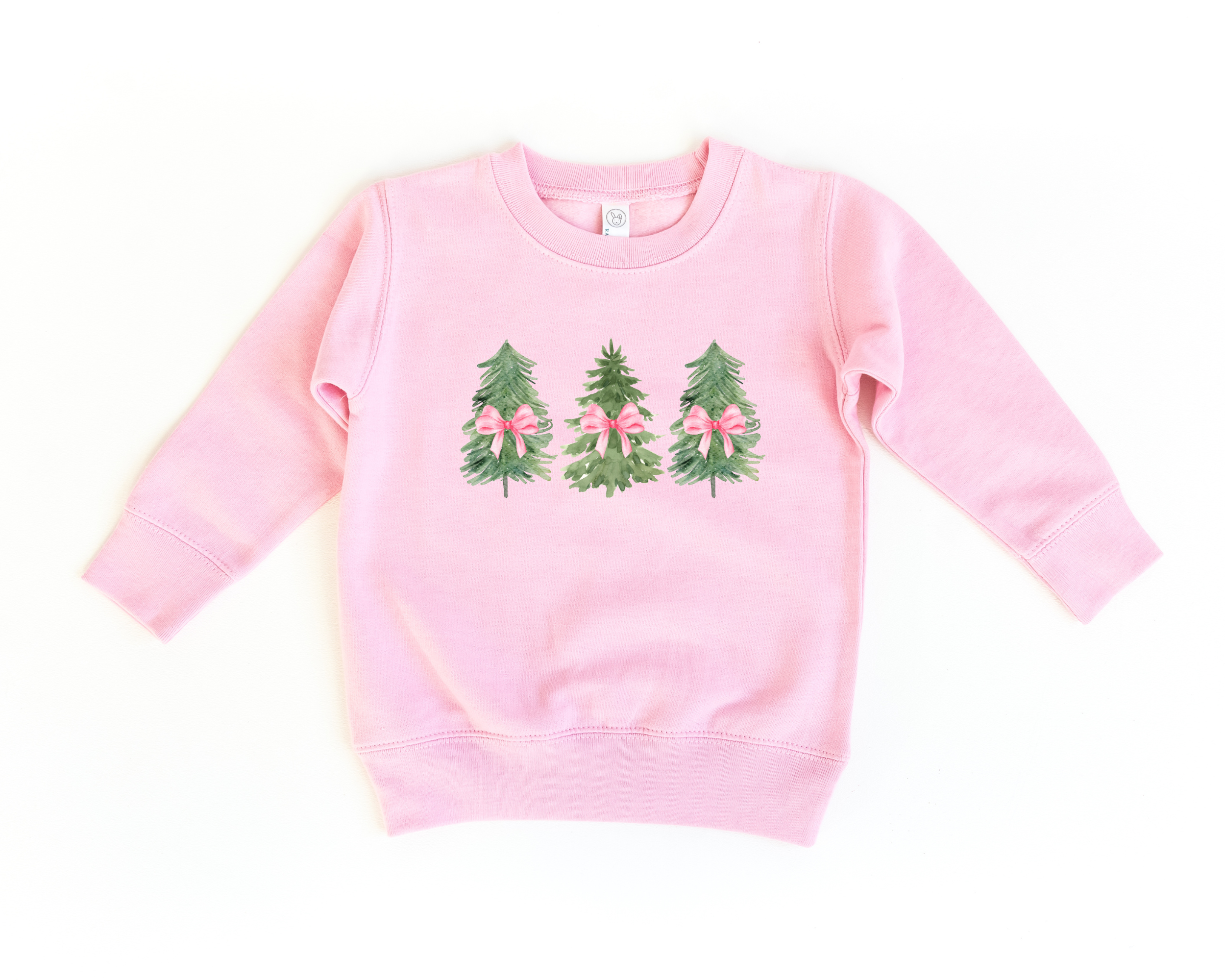 Pink Bow Christmas Trees Sweatshirt