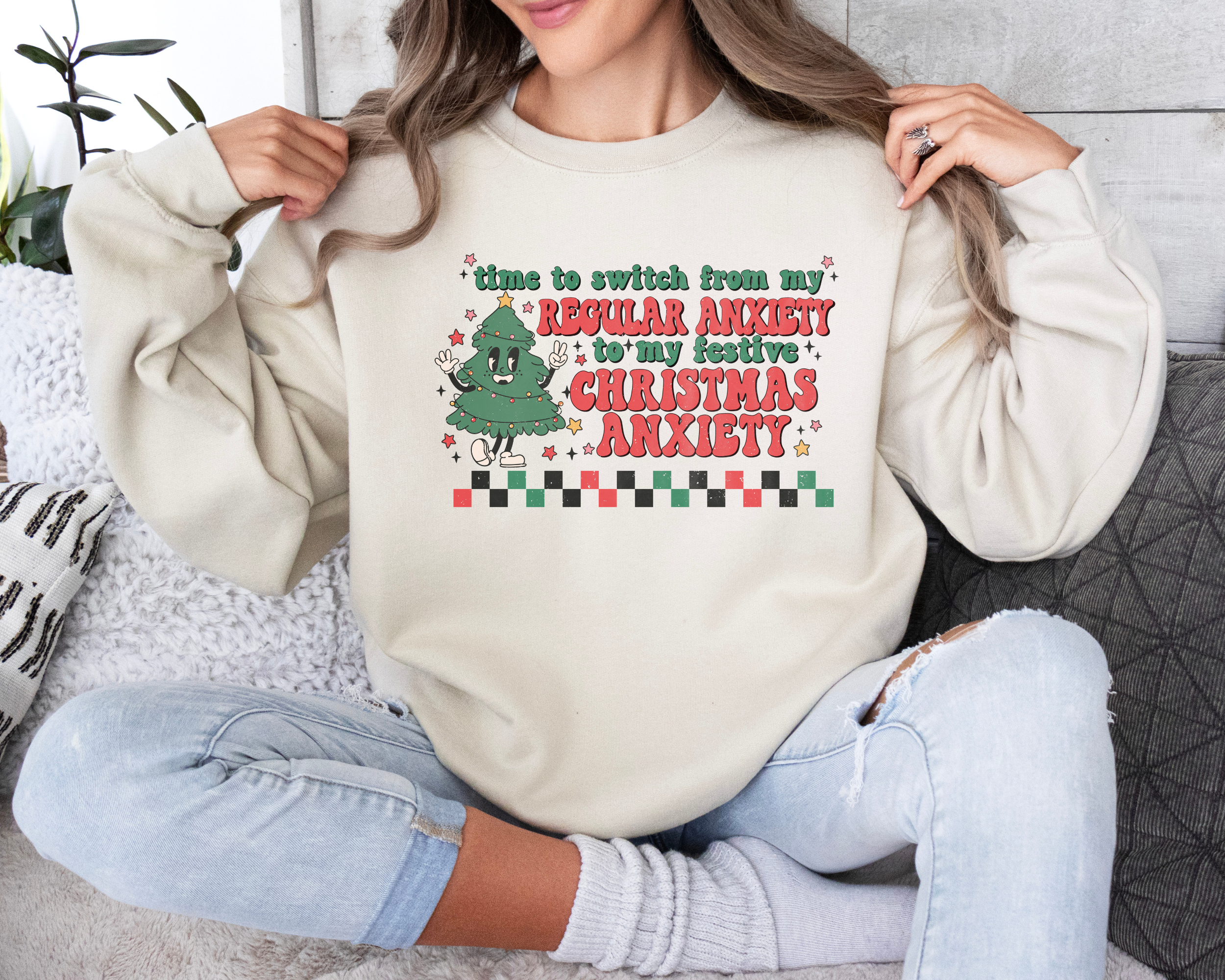 Christmas Anxiety Sweatshirt | Funny Christmas Sweatshirt