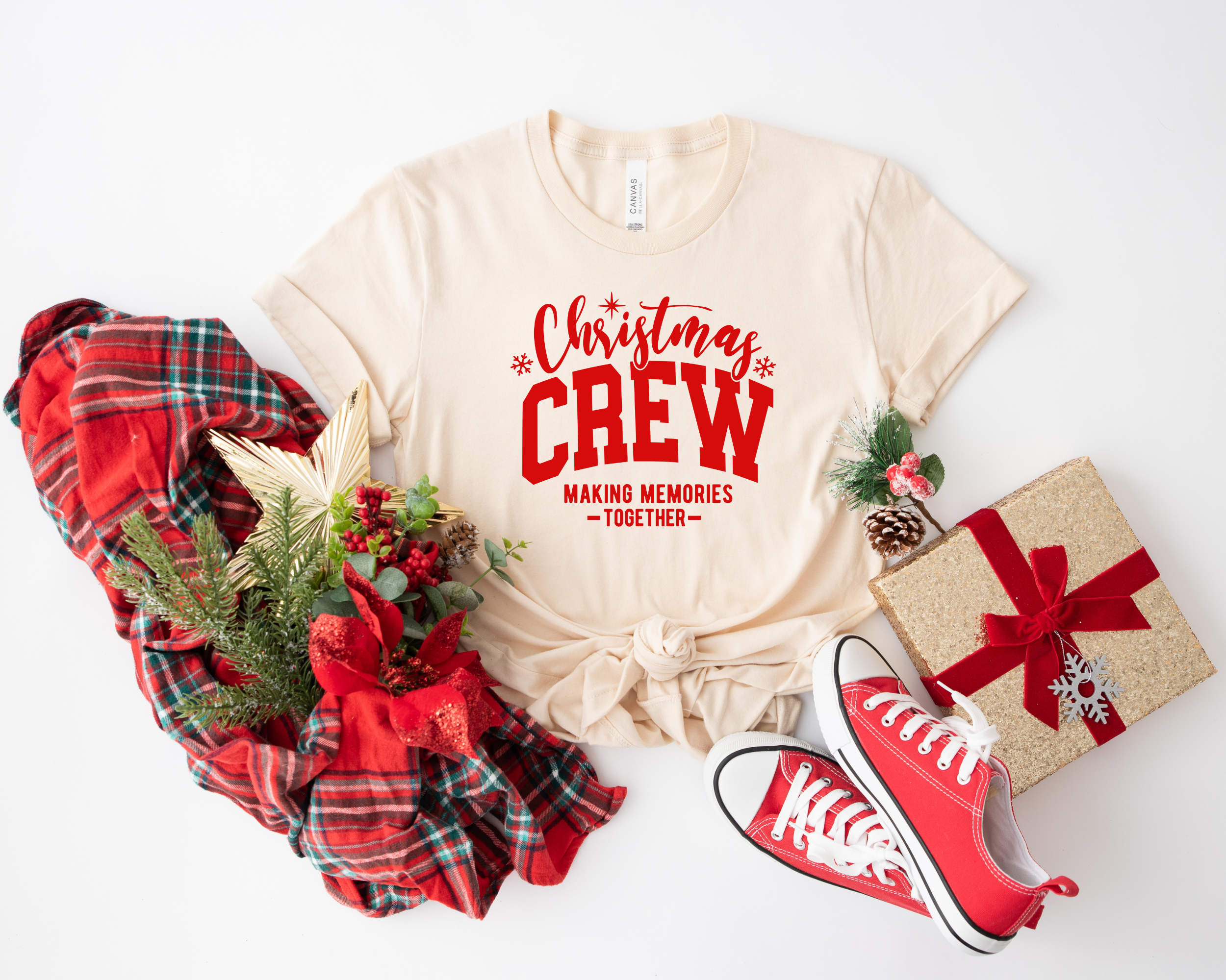 Christmas crew making memories together tshirt