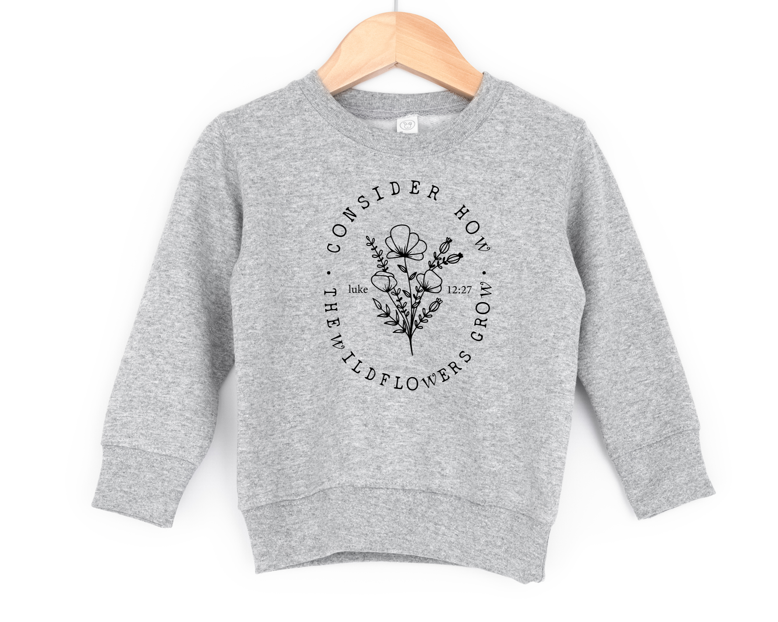 Consider How The Wildflowers Grow Sweatshirt | Kids Christian Sweatshirt