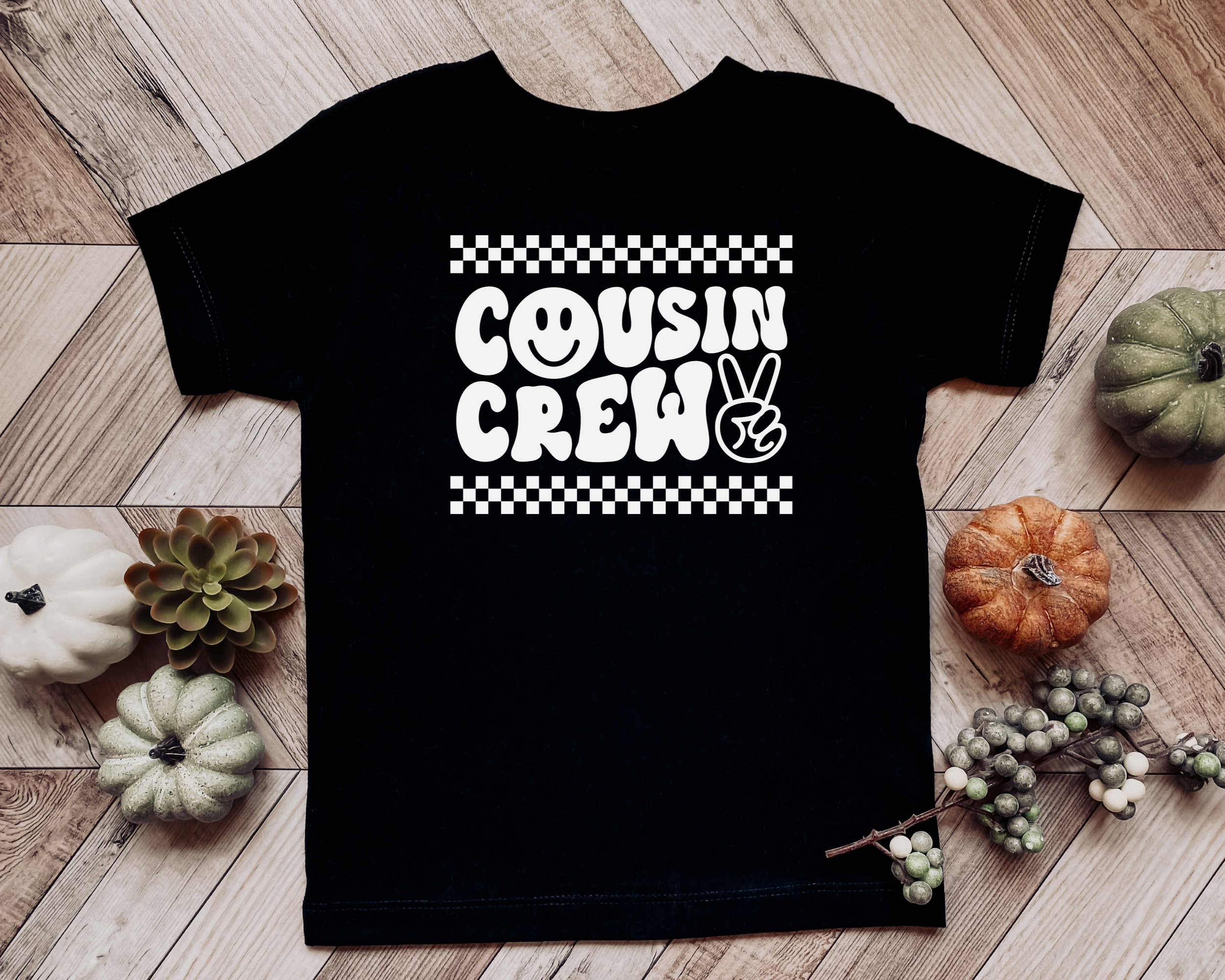 Checkered Cousin Crew T-Shirt