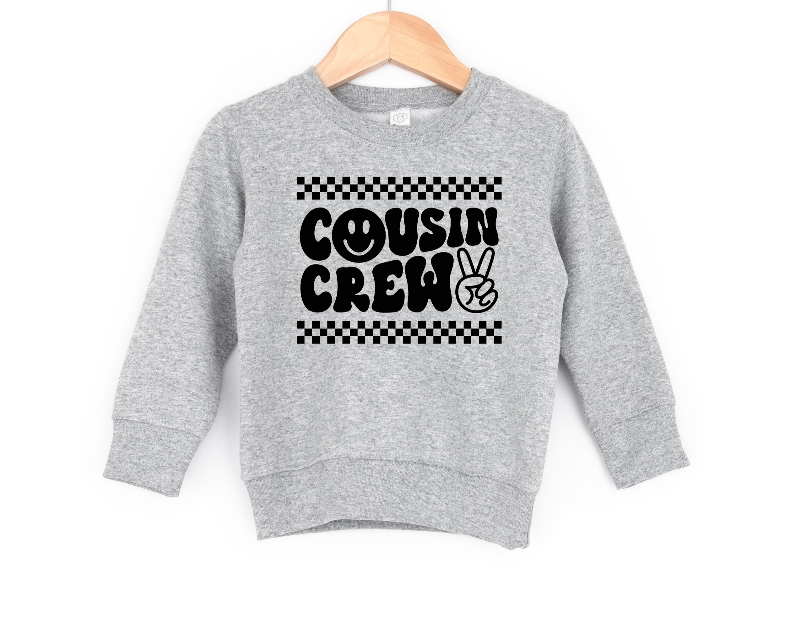 Checkered Cousin Crew Sweatshirt
