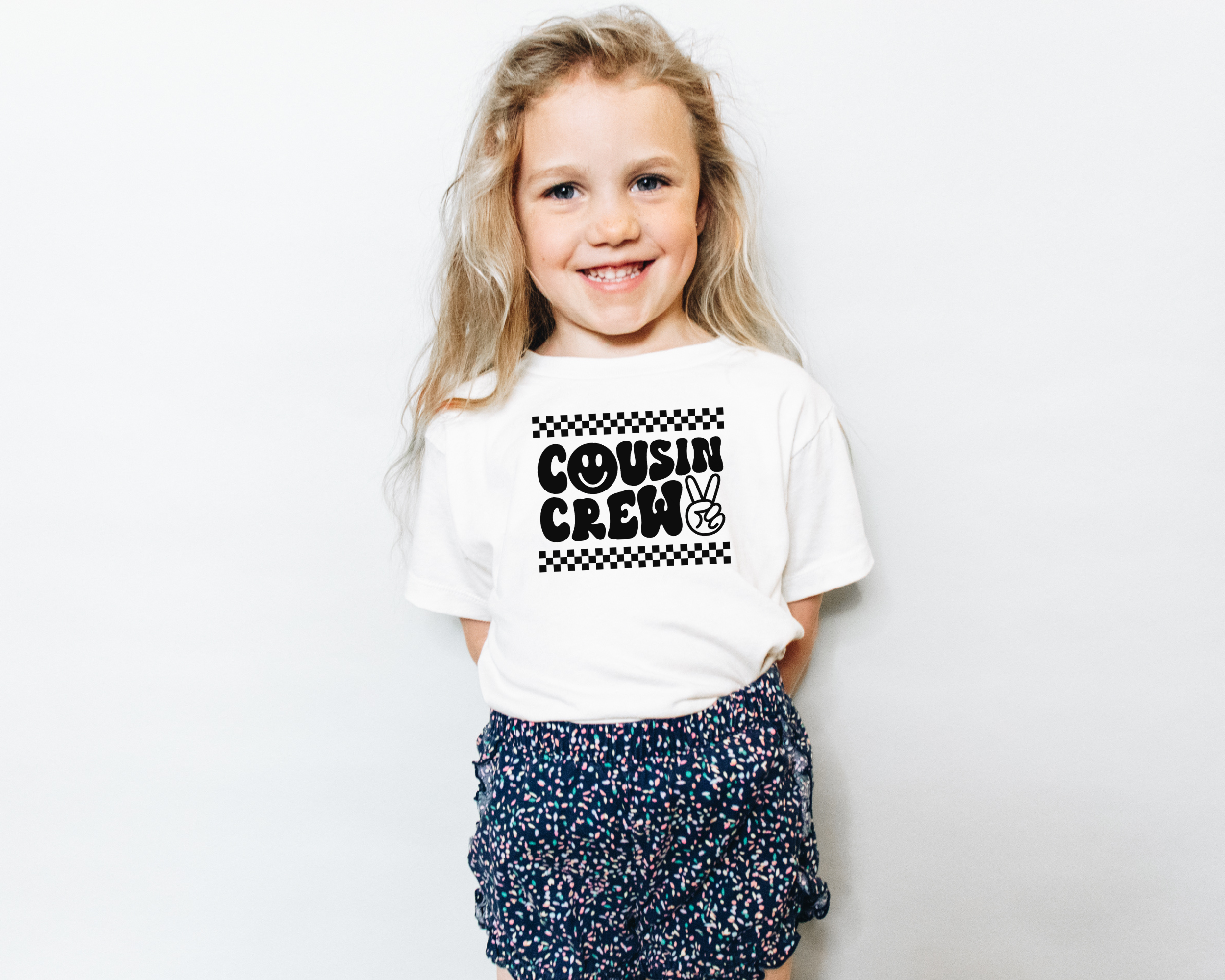 Checkered Cousin Crew T-Shirt