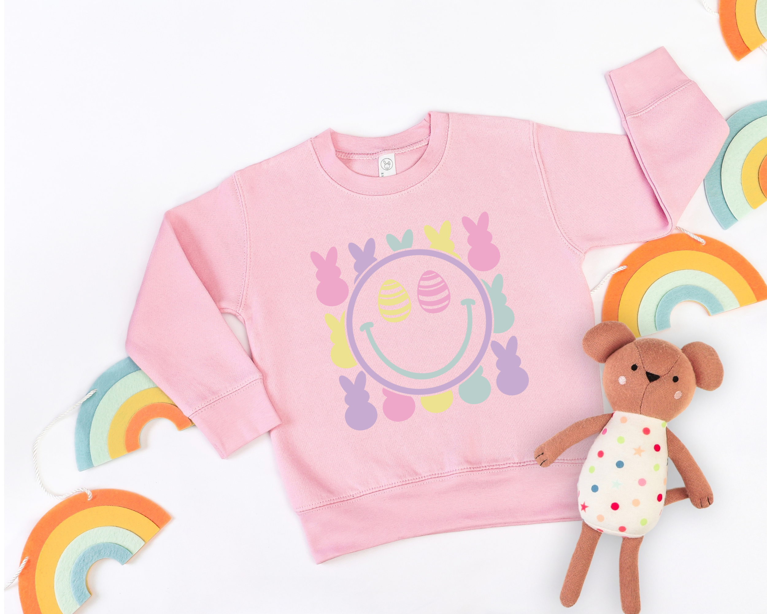 Retro smiley - Kids Easter sweatshirt