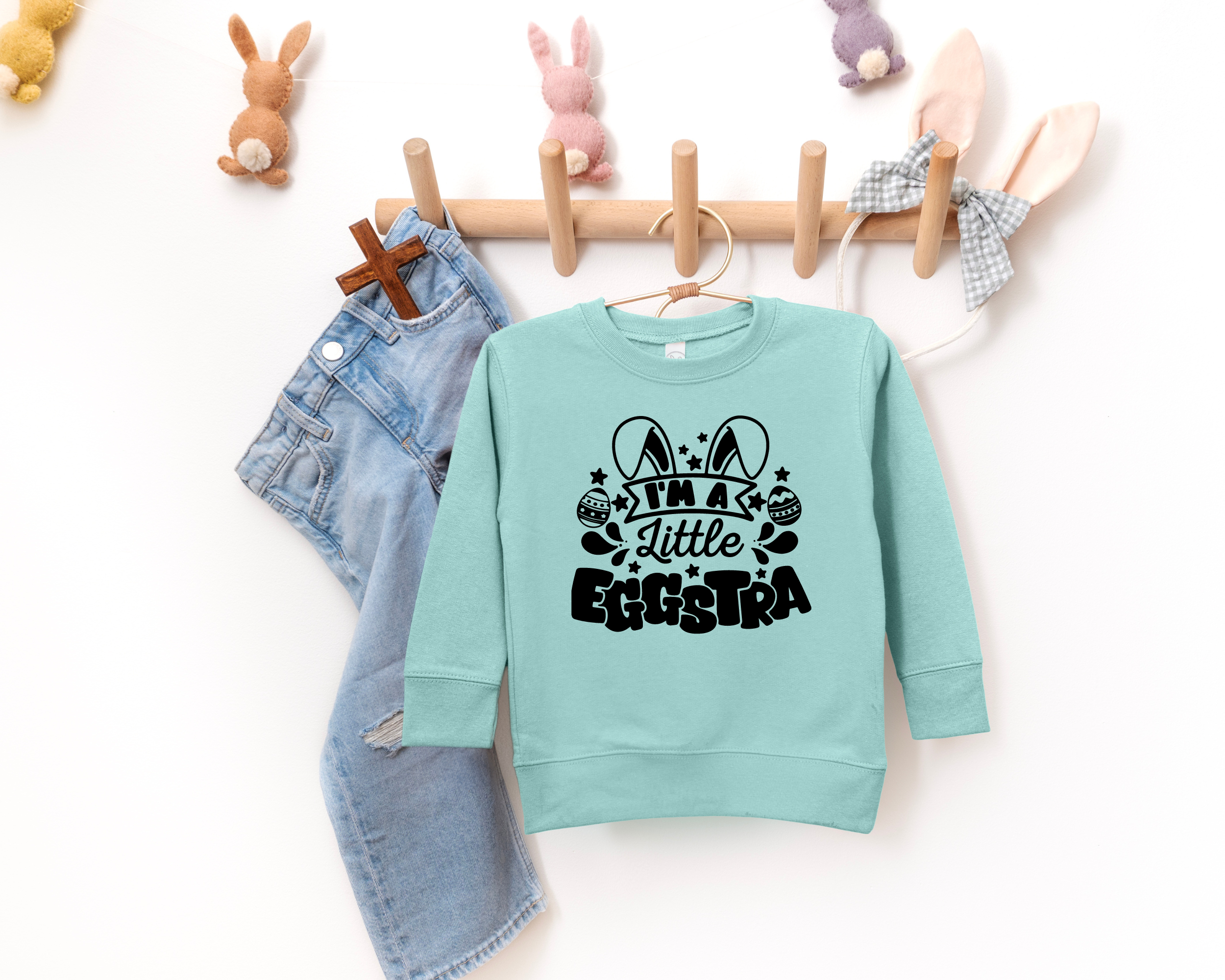 I'm a little eggstra -- kids sweatshirt