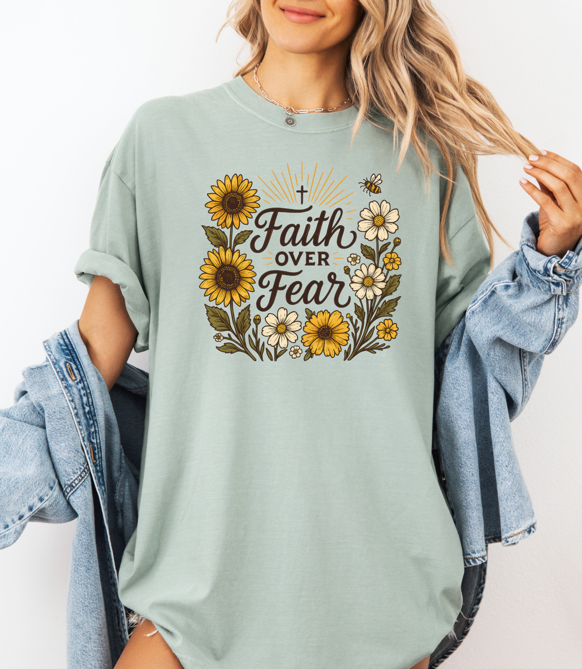 Faith Over Fear T-Shirt | Fall Christian Shirt